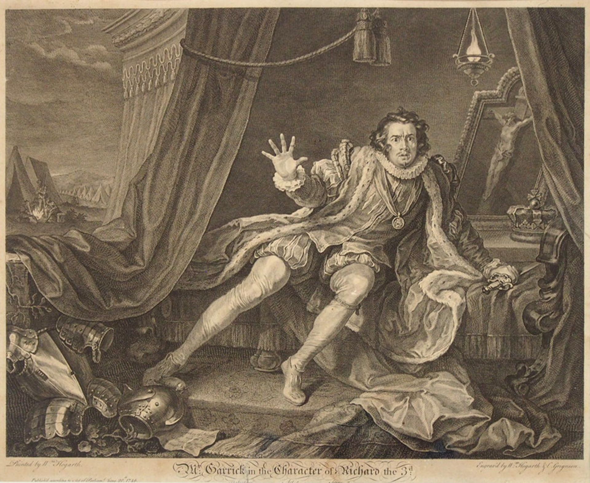 HOGARTH, William: Mr. Garrick in the Character of Richard the 3rd