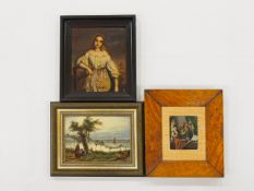 Konvolut von drei Gemälden des 19. Jahrhunderts