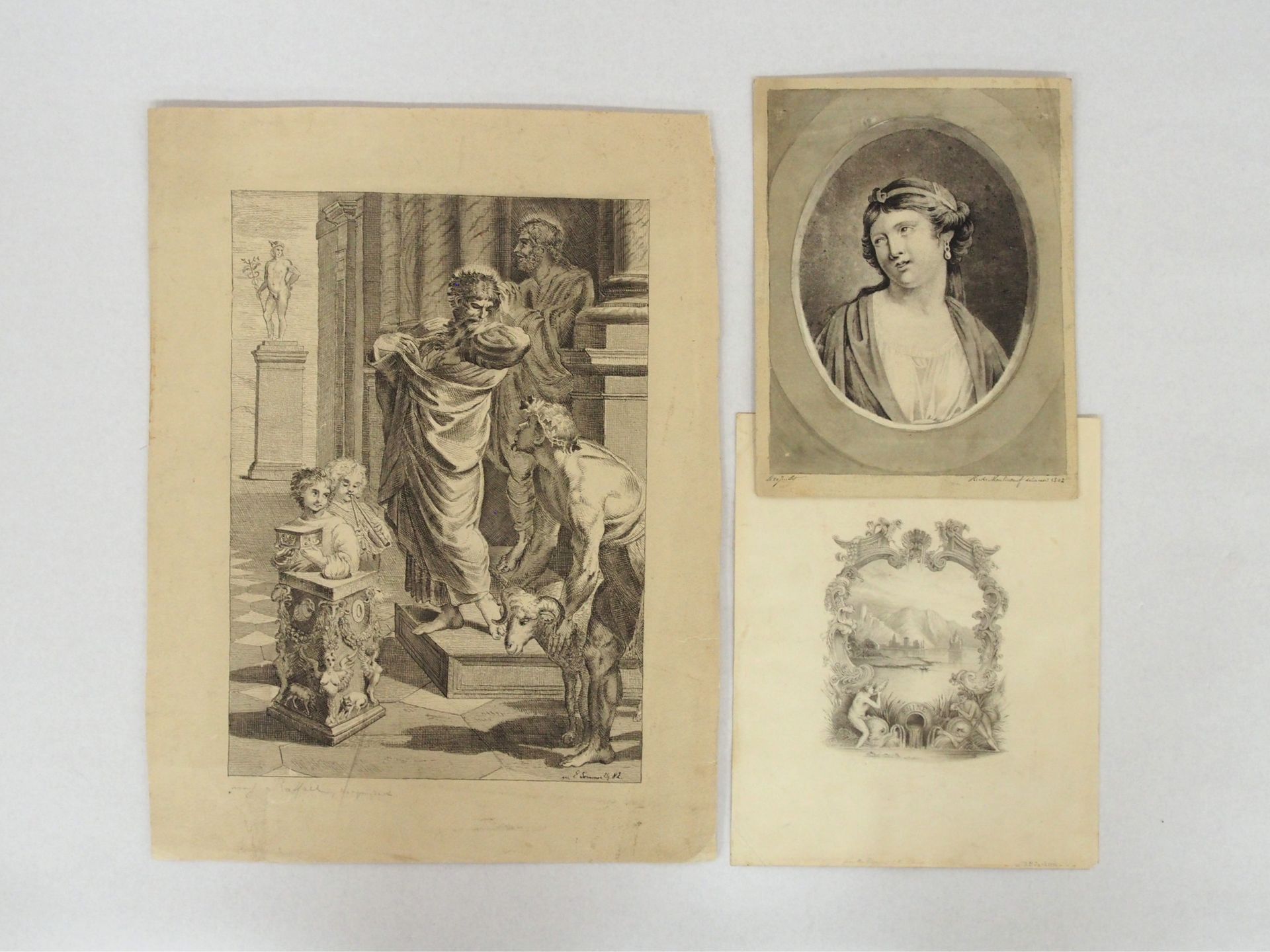 Drei Zeichnungen aus dem 19. Jahrhundert