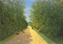 MAILLET-VALSER, Constant Augustin: An der Straße im Wald