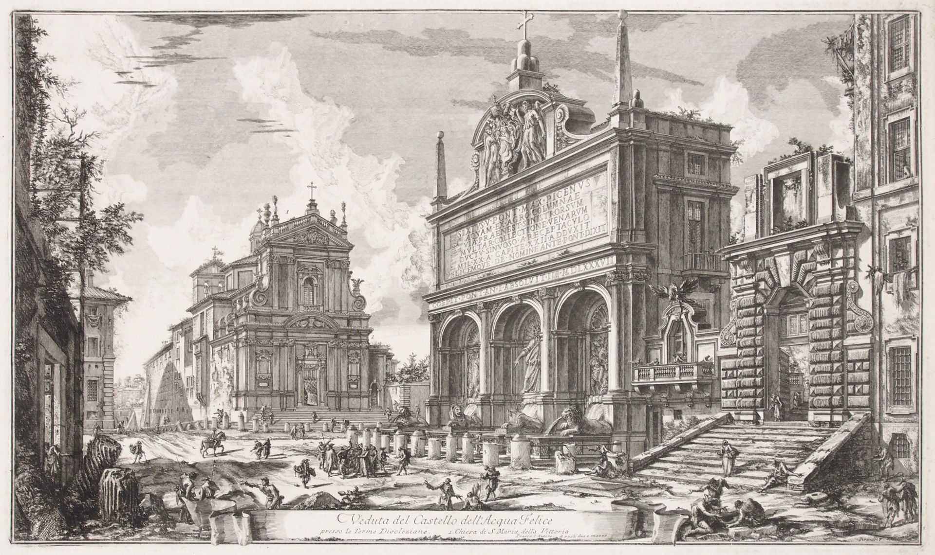 PIRANESI, GiovannI Baptista: Veduta dell Castello dell Acqua Felice