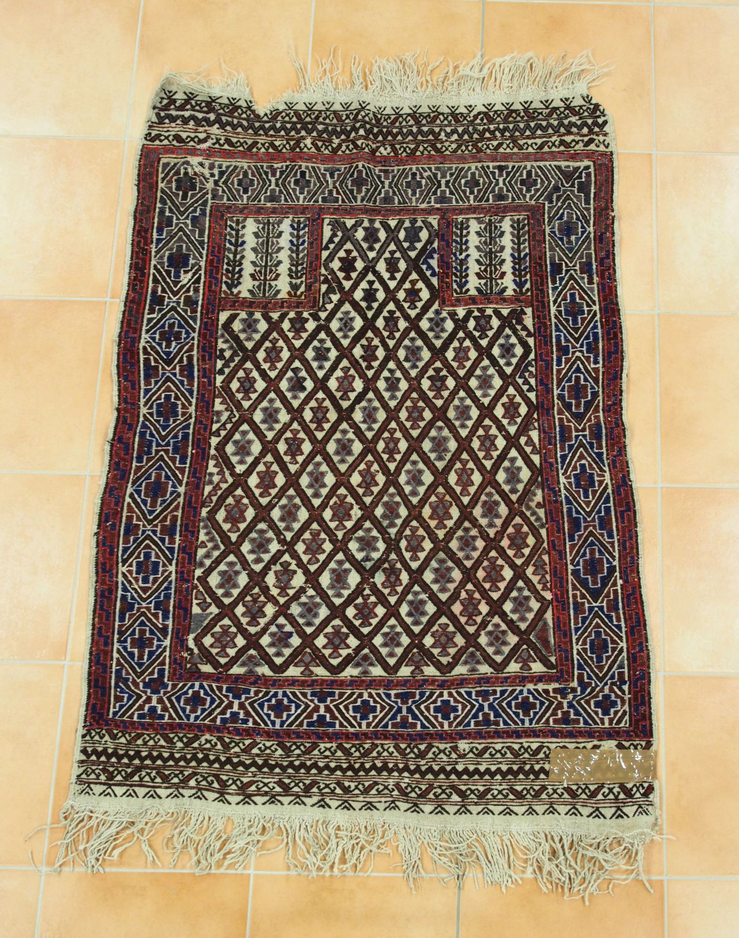 Kirman-Kelim, um 1900, 124 x 82 cm, Zustand C