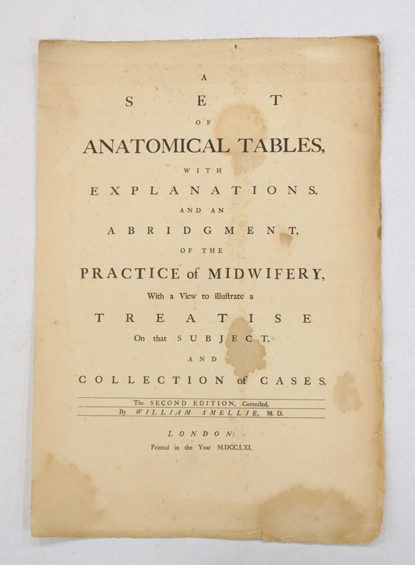 SMELLIE, William: A set of Anatomical Tables...First Part