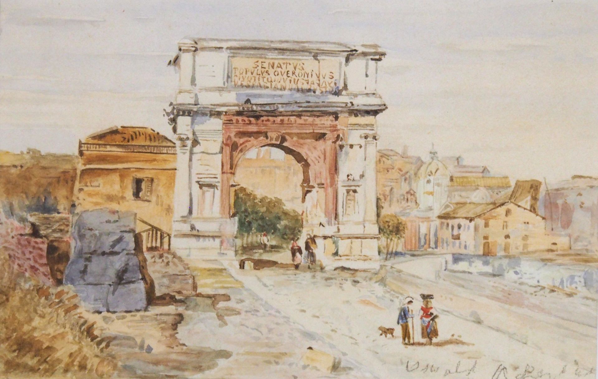 ENGLISCHER MEISTER: Ansicht des Titusbogens in Rom - Bild 2 aus 2