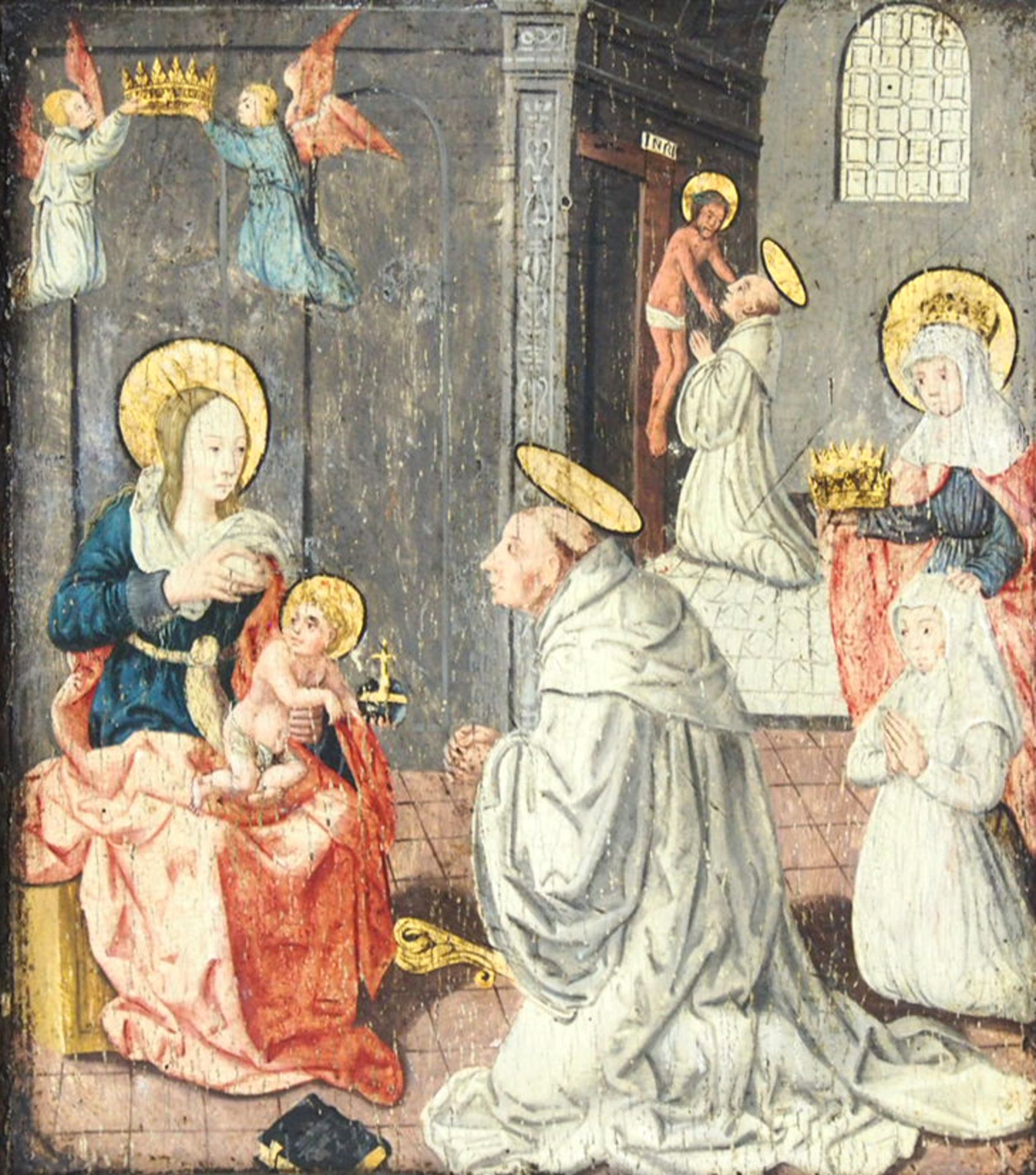 Visionen des Heiligen Bernhard von Clairveaux mit Heiliger und Stifterinonne - Bild 2 aus 2