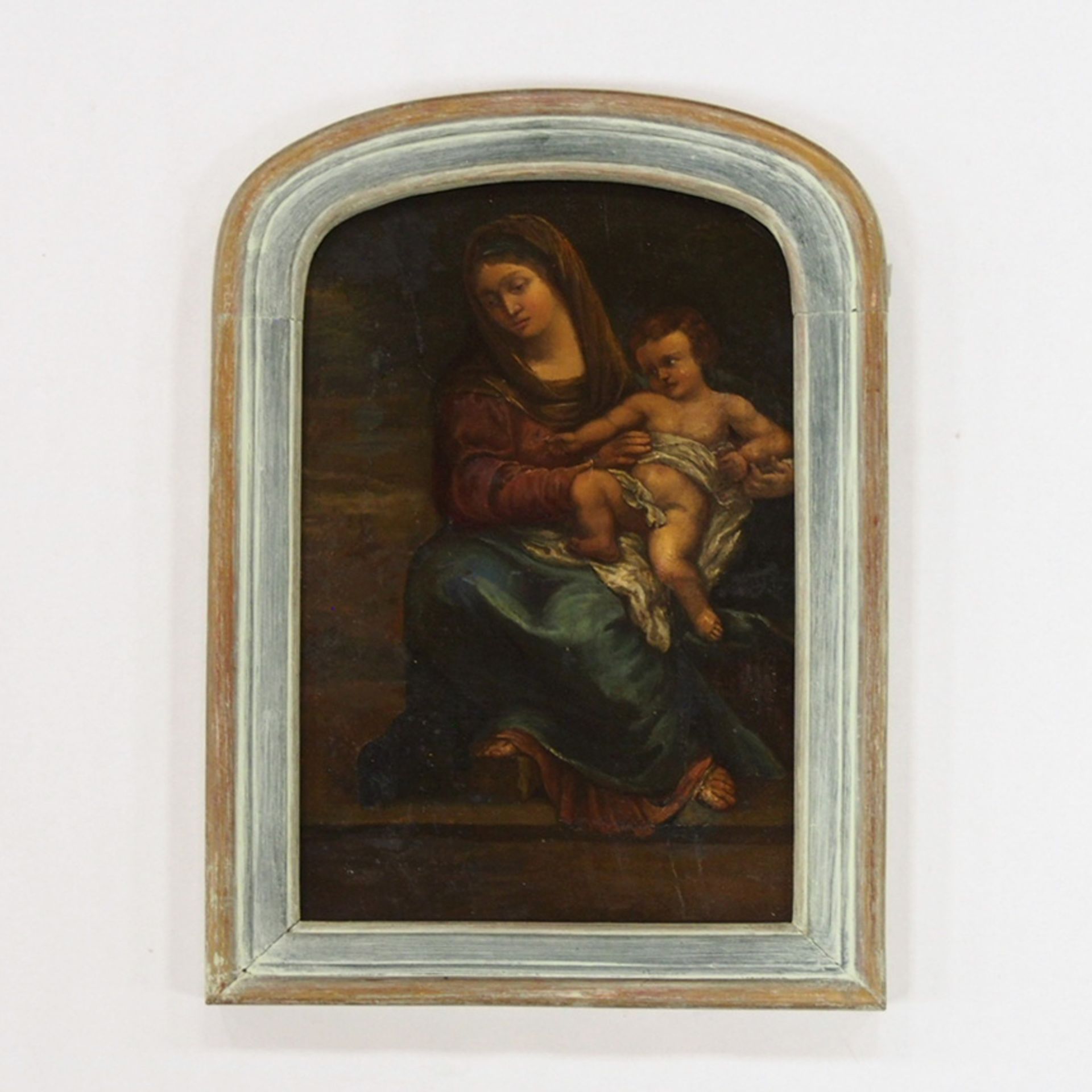 ITALIENISCHER MEISTER: Sitzende Madonna mit Kind