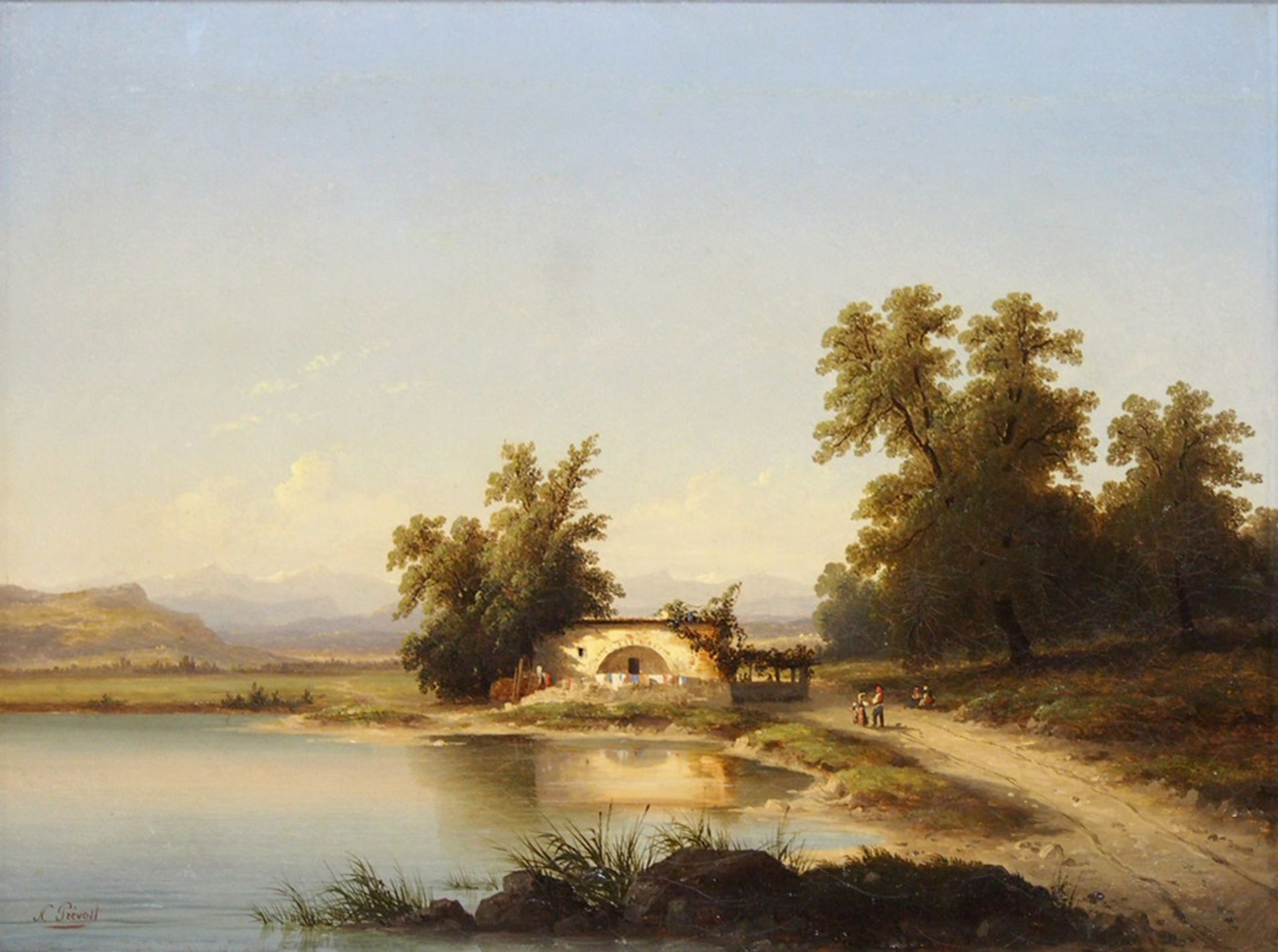 PREVOST, Nicolas: Südländische Landschaft mit Gasthaus - Image 2 of 4