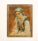 GORSKI, Stanislaw: Porträt eines Bauernmädchens