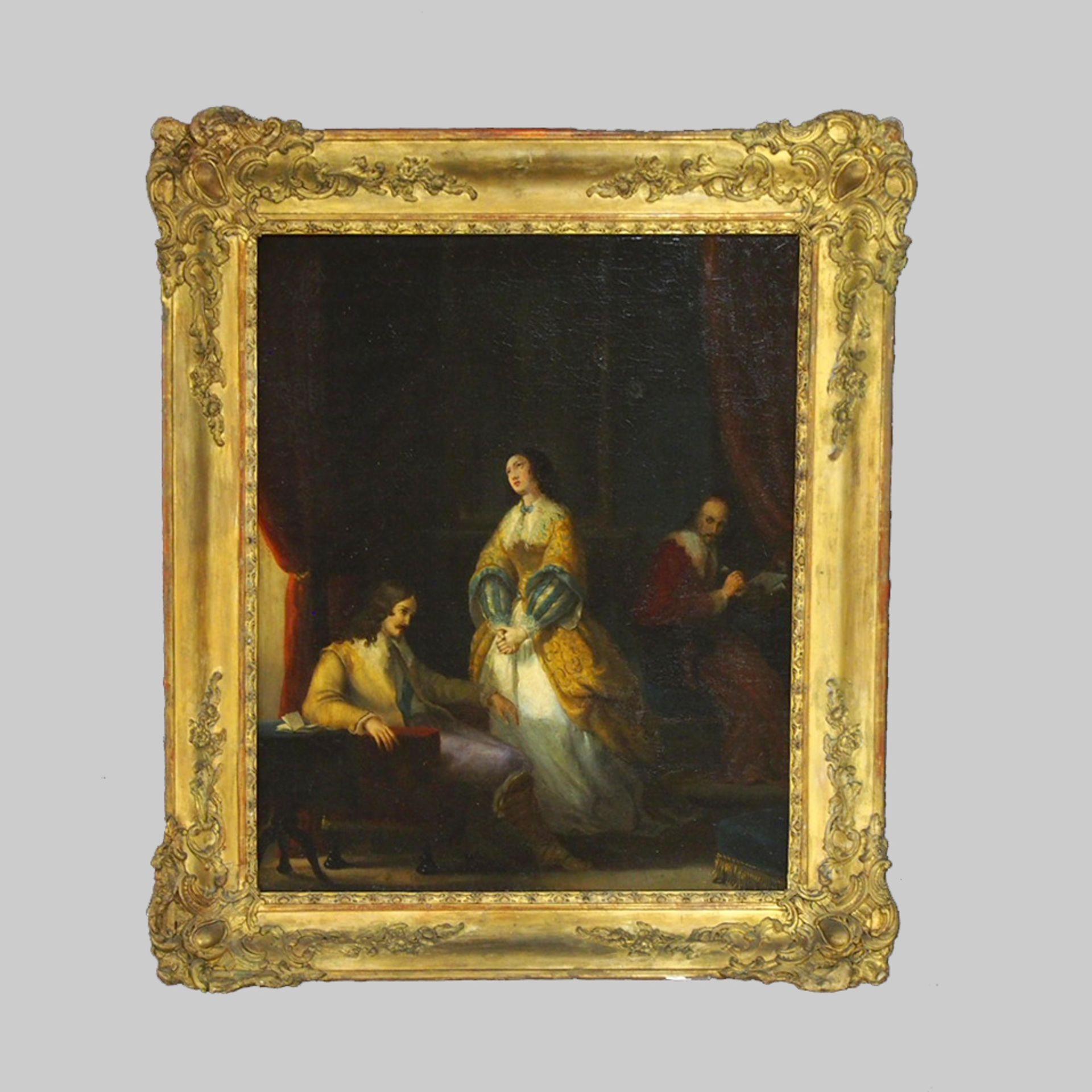 FRANZÖSISCHER MEISTER: Ludwig XIII und seine Frau mit Richelieu