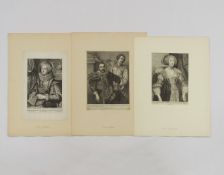 Drei Graphiken nach Gemälden von Antonius van Dyck