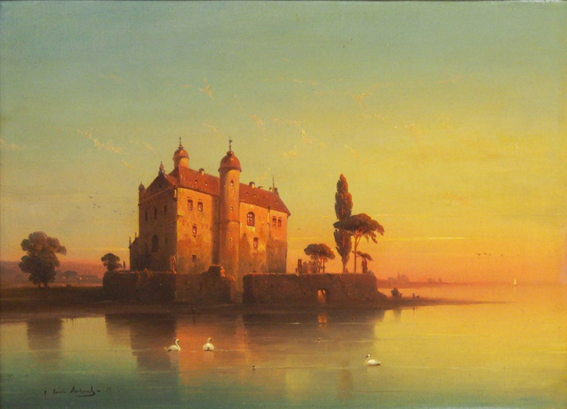 ROHSAL, Louis: Wasserschloss im Sonnenuntergang - Bild 2 aus 3