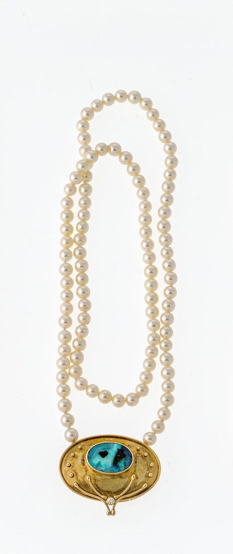 Perlenkette mit Opal - Bild 2 aus 2