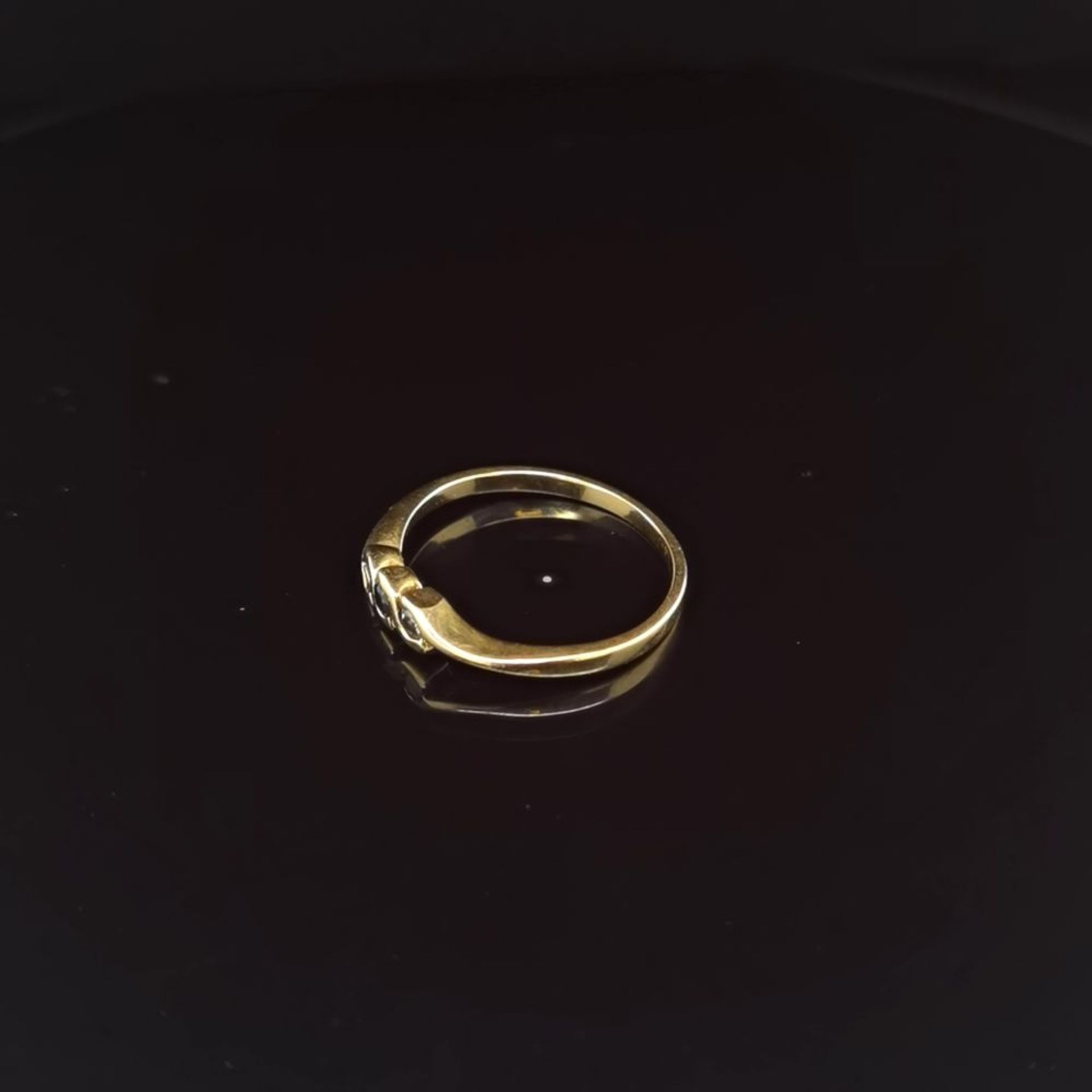 Saphir-Brillant-Ring, 750 Gelbgold 2,1 - Image 2 of 3