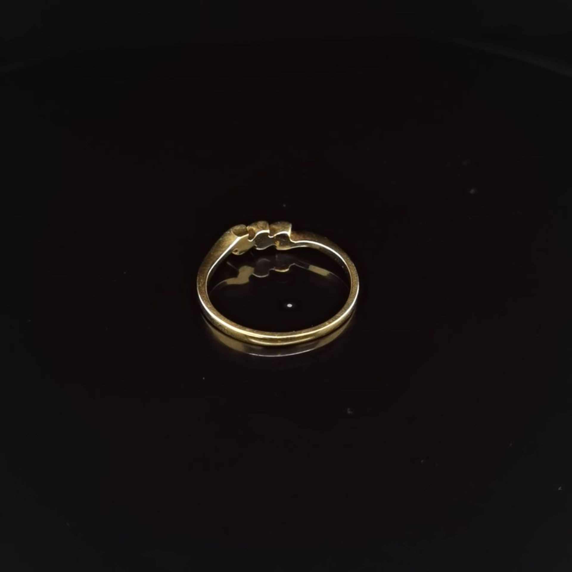 Saphir-Brillant-Ring, 750 Gelbgold 2,1 - Bild 3 aus 3