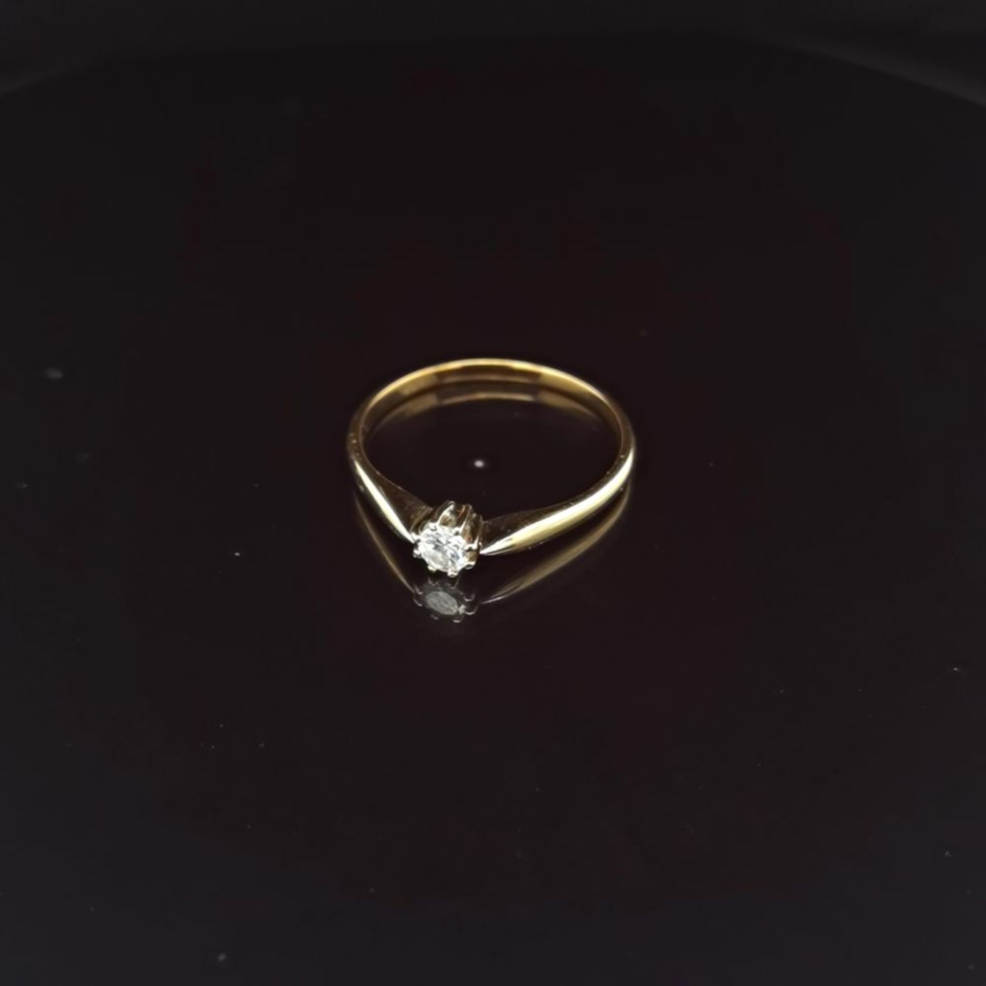 Brillant-Ring, 585 Gelbgold 2,3