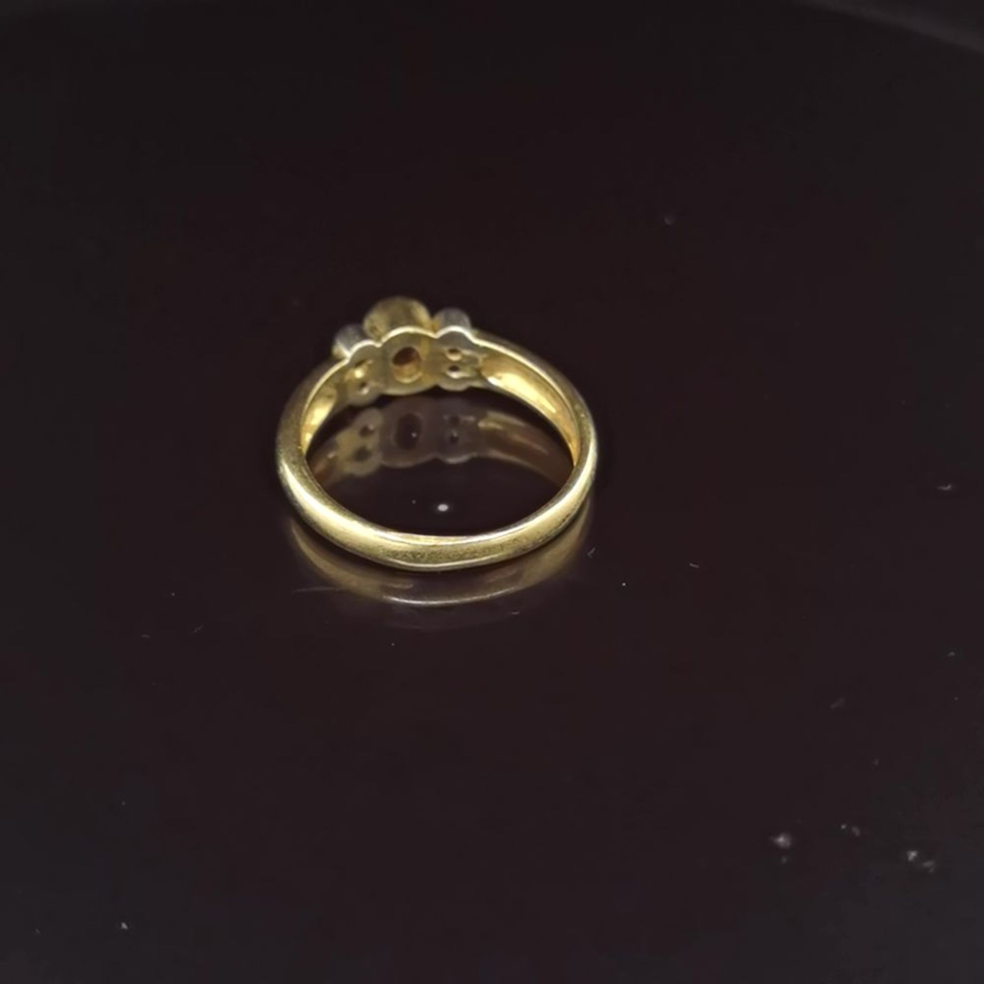 Saphir-Brillant-Ring, 585 Gold 3,5 - Image 3 of 3