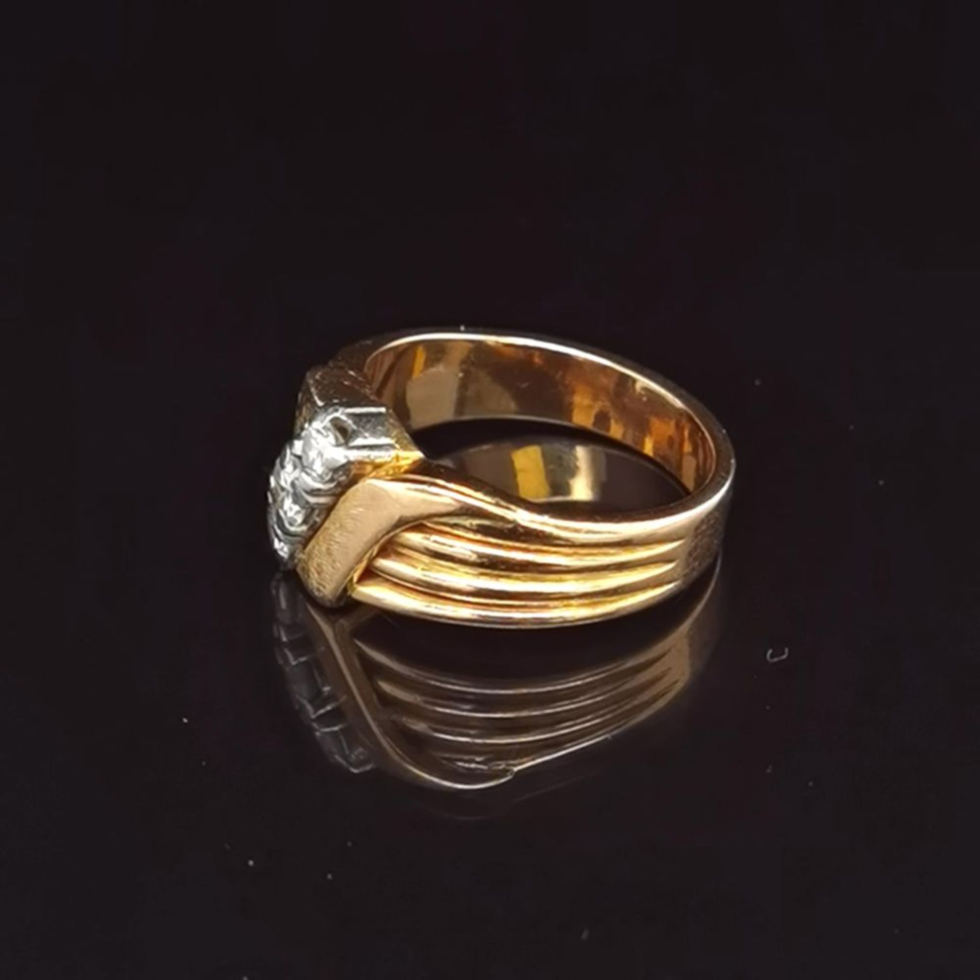 Brillant-Ring, 750 Gold 9,3 - Image 2 of 3