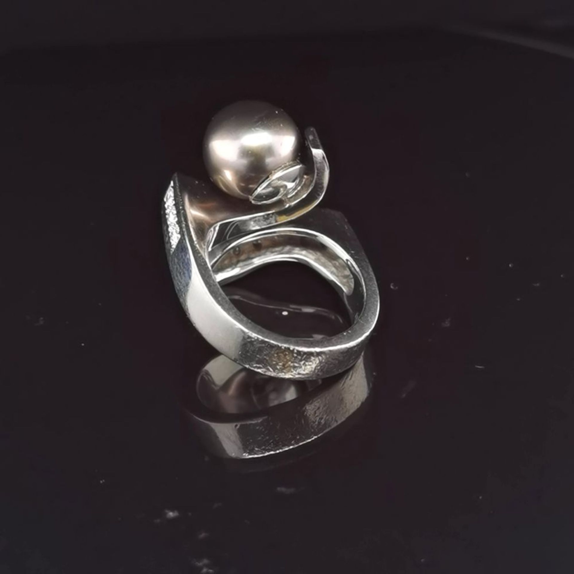 Brillant-Perl-Ring, 750 Weißgold - Image 3 of 3