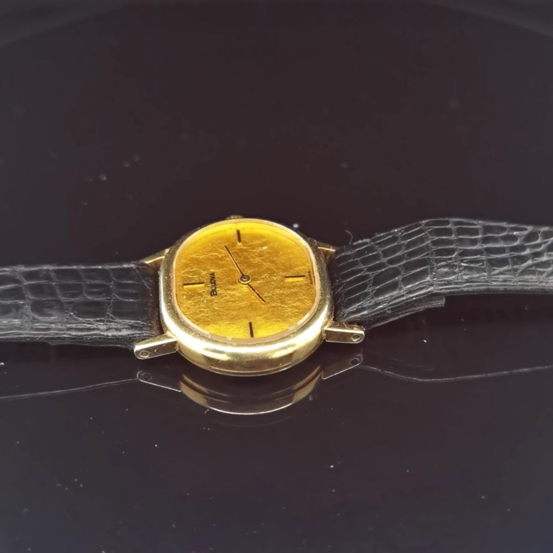 Bulova Damenuhr 585 Gold Werk: - Image 3 of 3