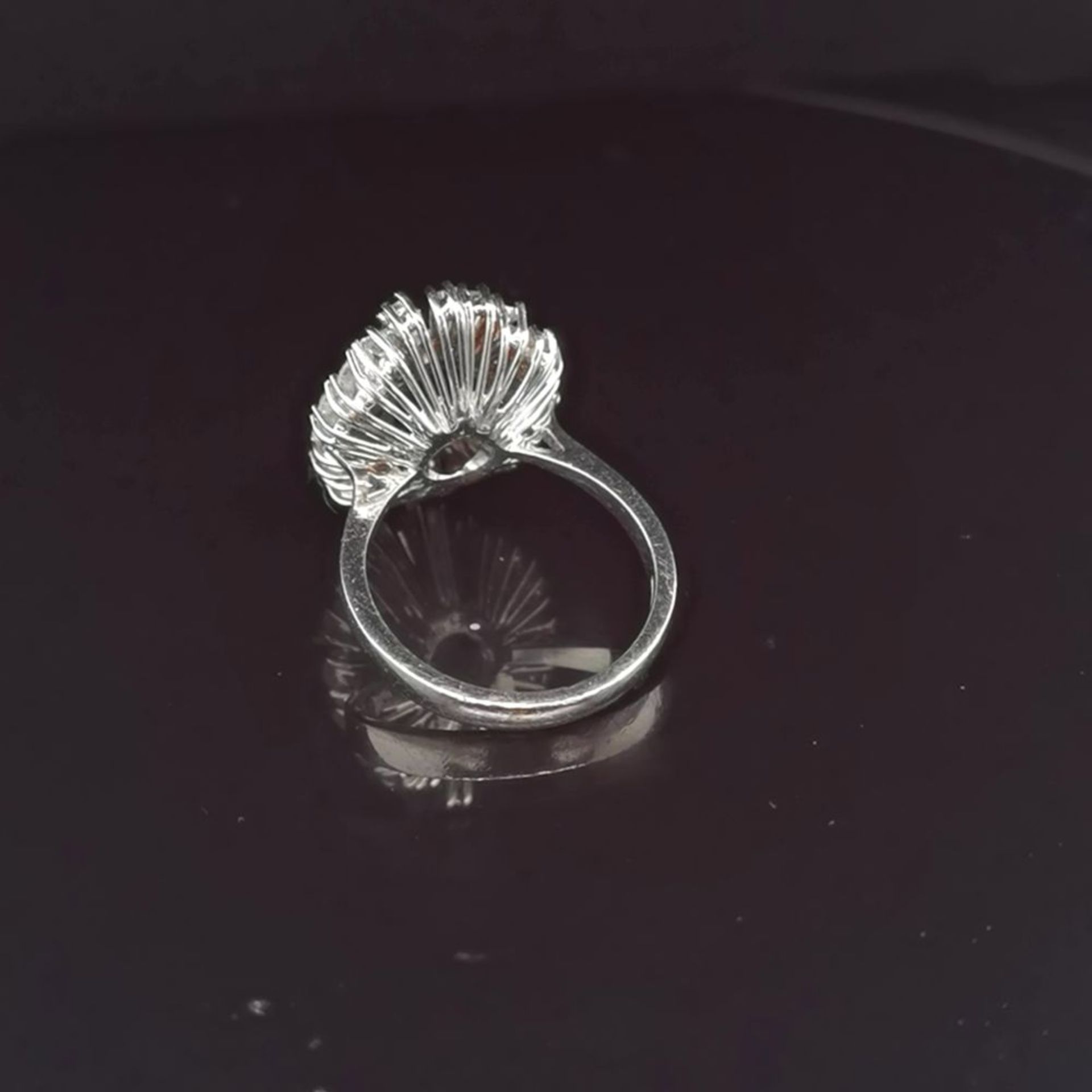 Saphir-Brillant-Ring, 585 Weißgold 6,7 - Bild 3 aus 3