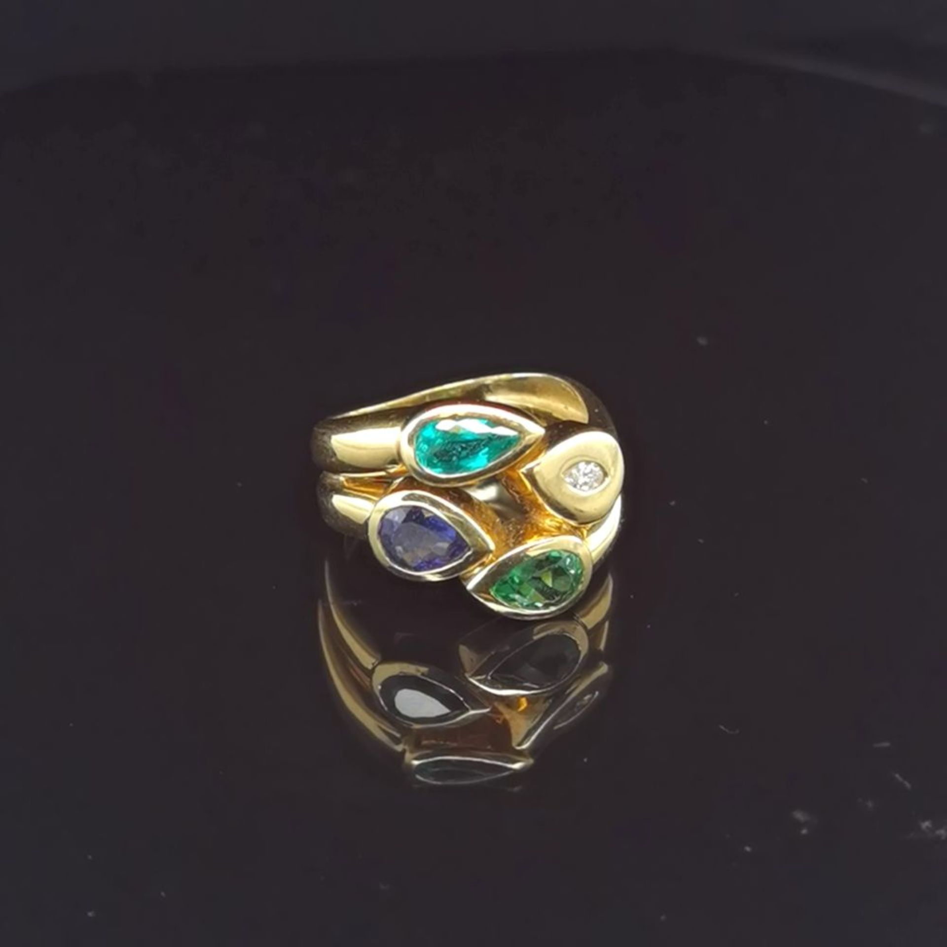 Edelstein-Ring, 750 Gold 8