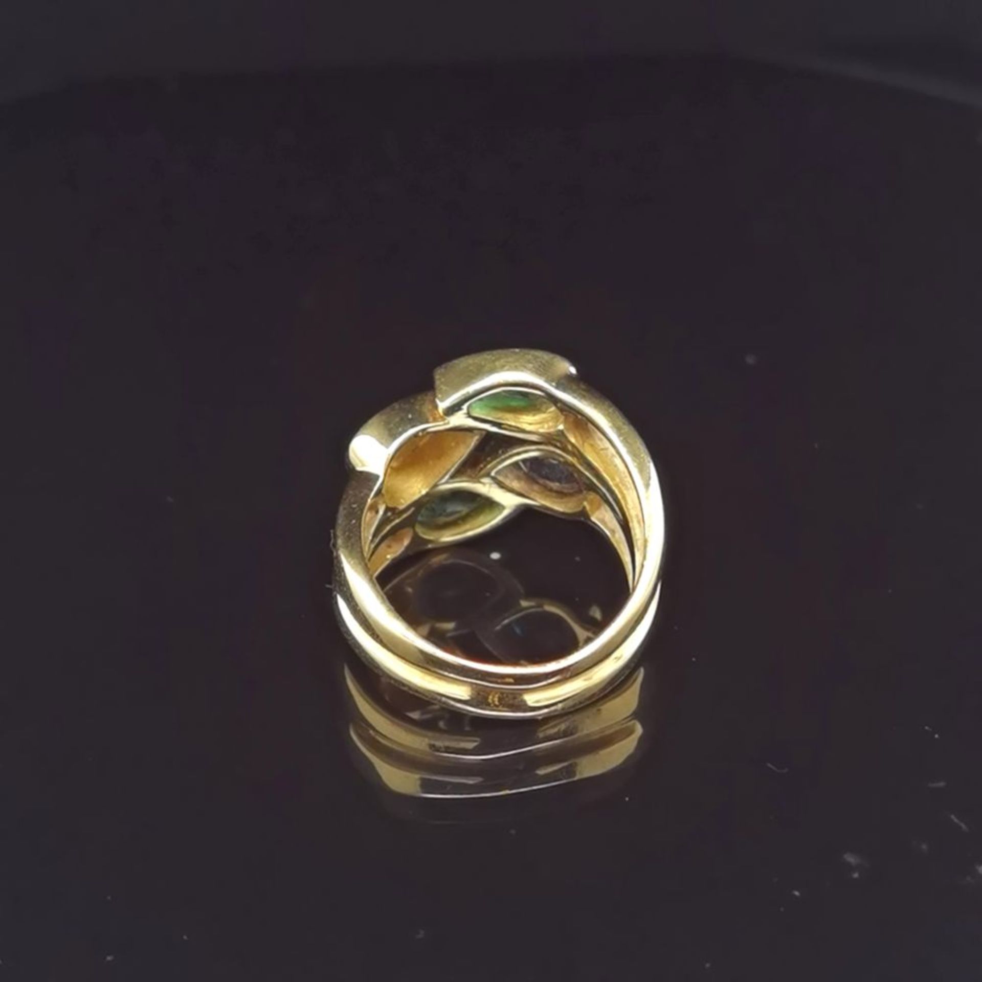 Edelstein-Ring, 750 Gold 8 - Bild 3 aus 3