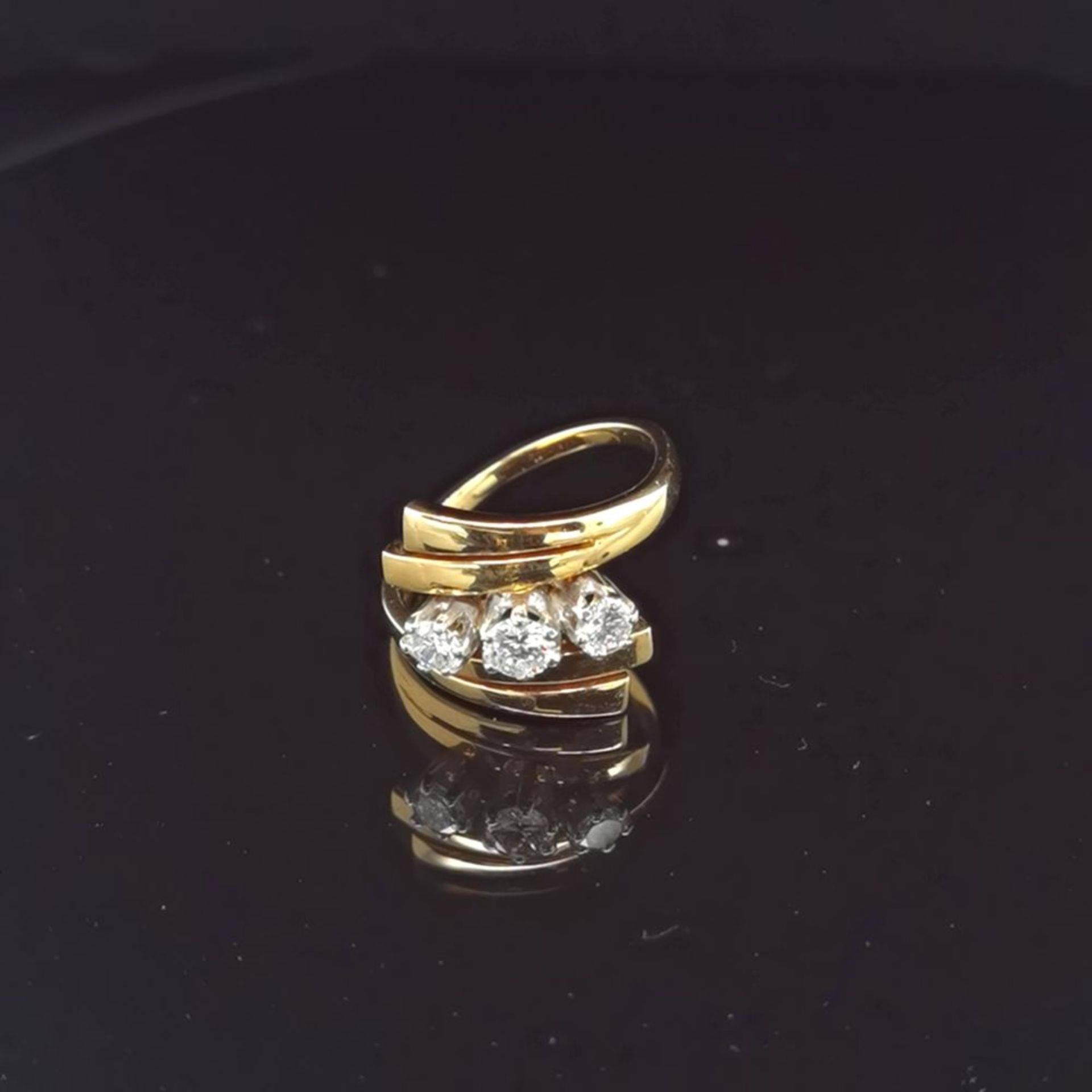Brillant-Ring, 750 Gelbgold 6,30