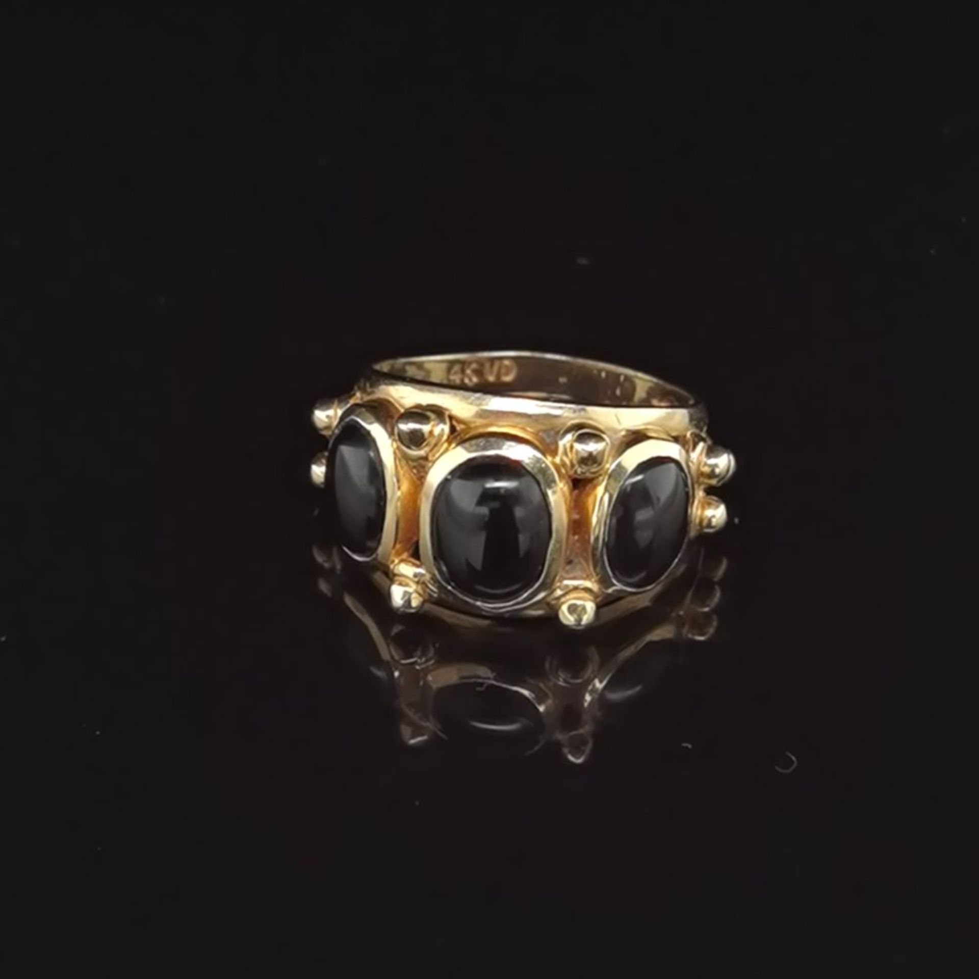 Onyx-Ring, 585 Gold 5,1