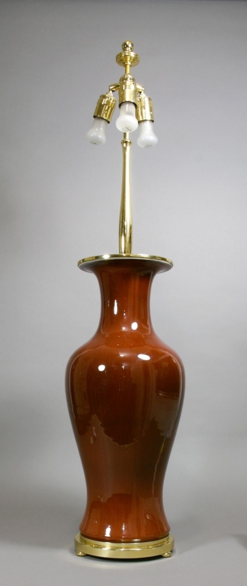 Vase, Porzellan, als Stehlampe, 20. - Bild 2 aus 2