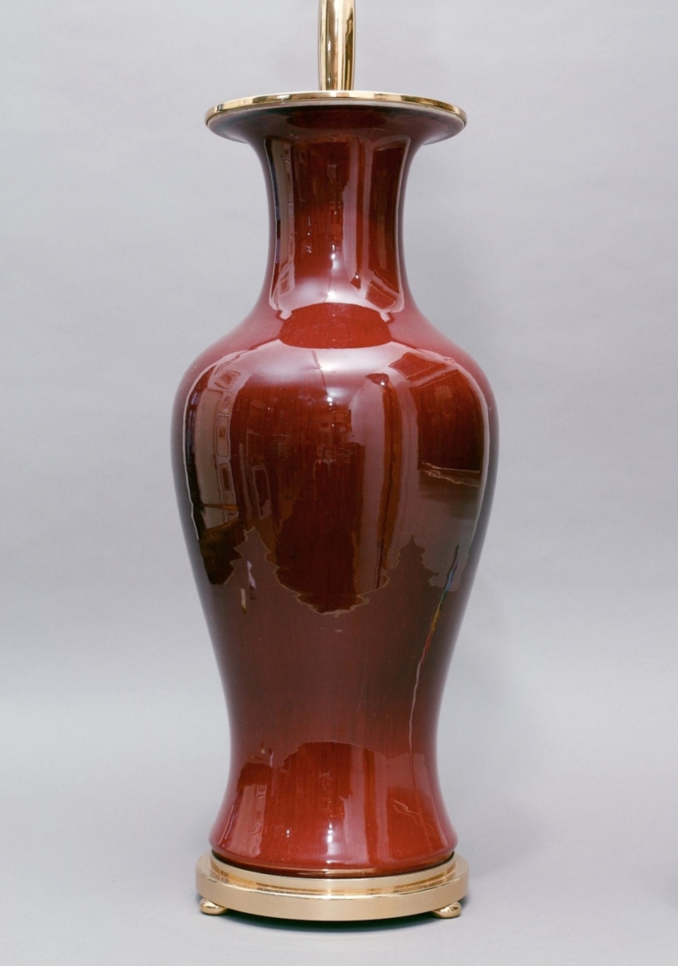 Vase, Porzellan, als Stehlampe, 20.
