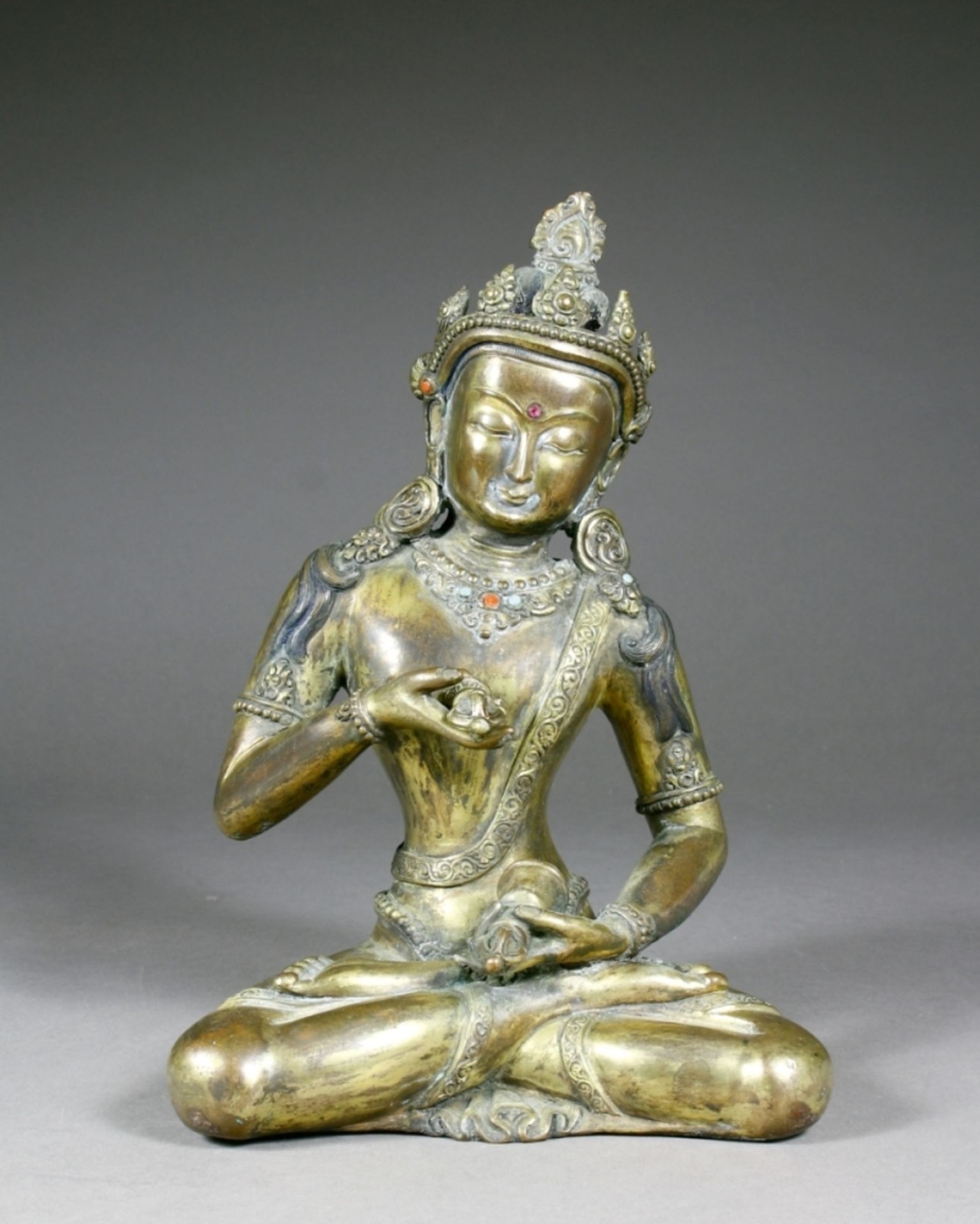 Tibet, Buddha, Bronze, in meditativer