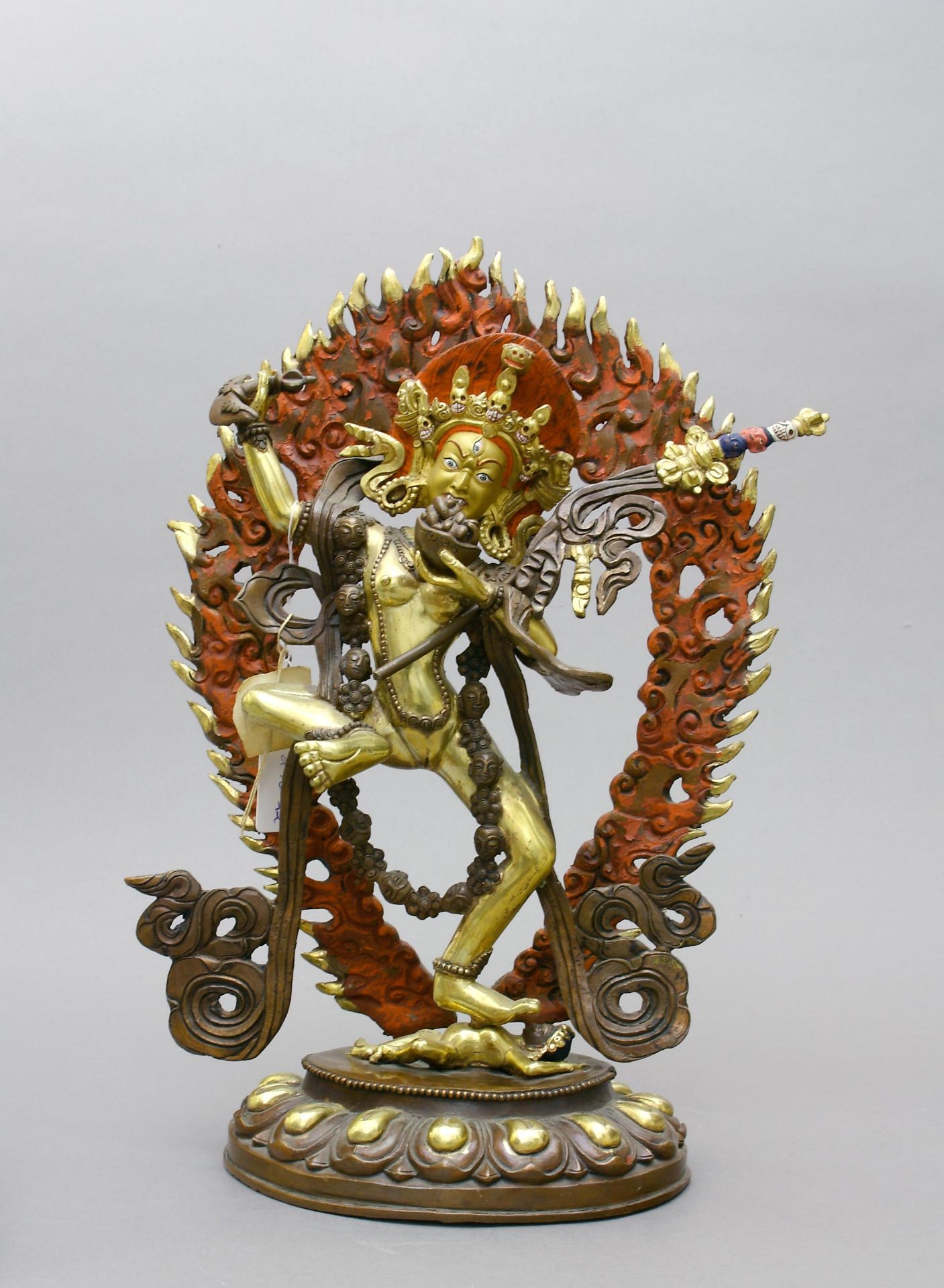 Tibet, Figur, Bronze, vergoldet,