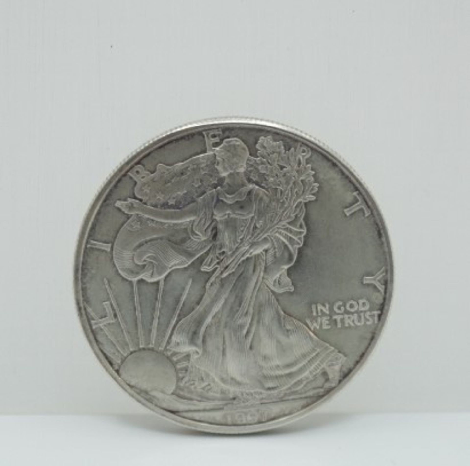 1 Unze Silber USA American Eagle 1997 Zustand 2