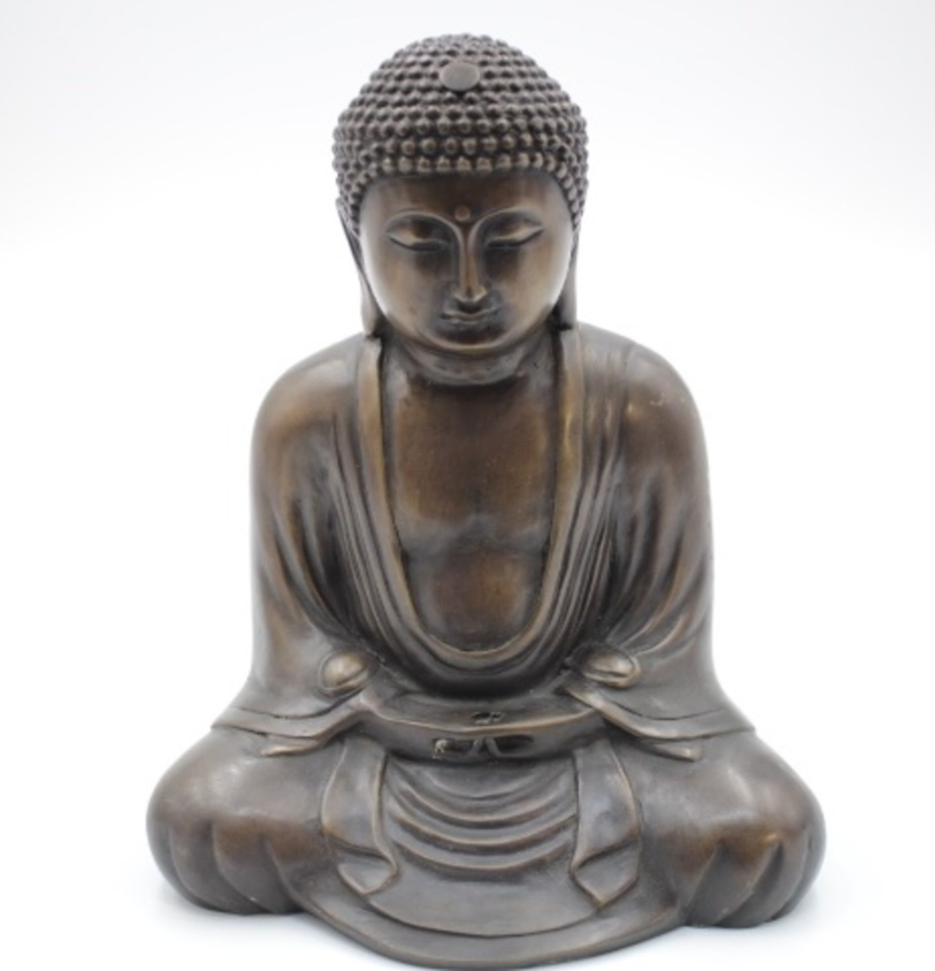 Buddha sitzende Haltung Bronze H::24cm