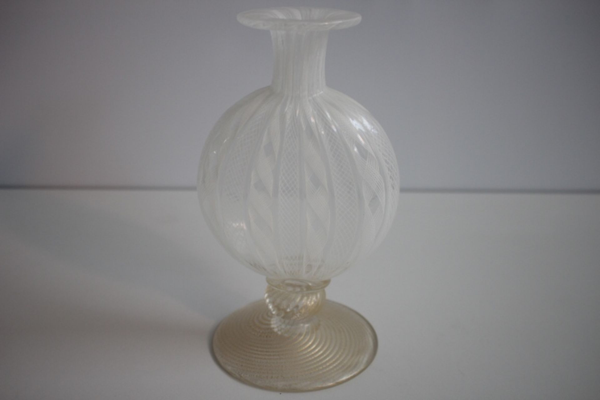 MURANO Vase wohl um 1980 flache Form