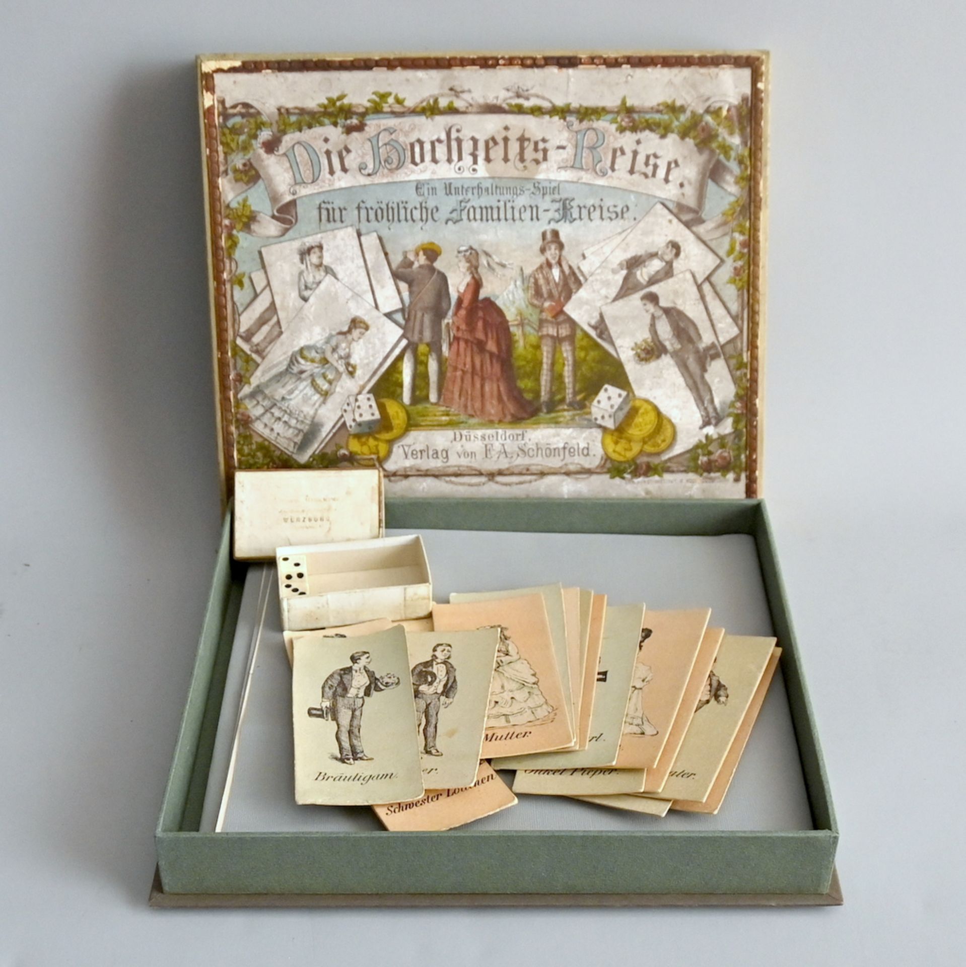 Gesellschaftsspiel "Die Hochzeitsreise" für fröhliche Familien-Kreise, Karton ( 25x21x4 cm) und