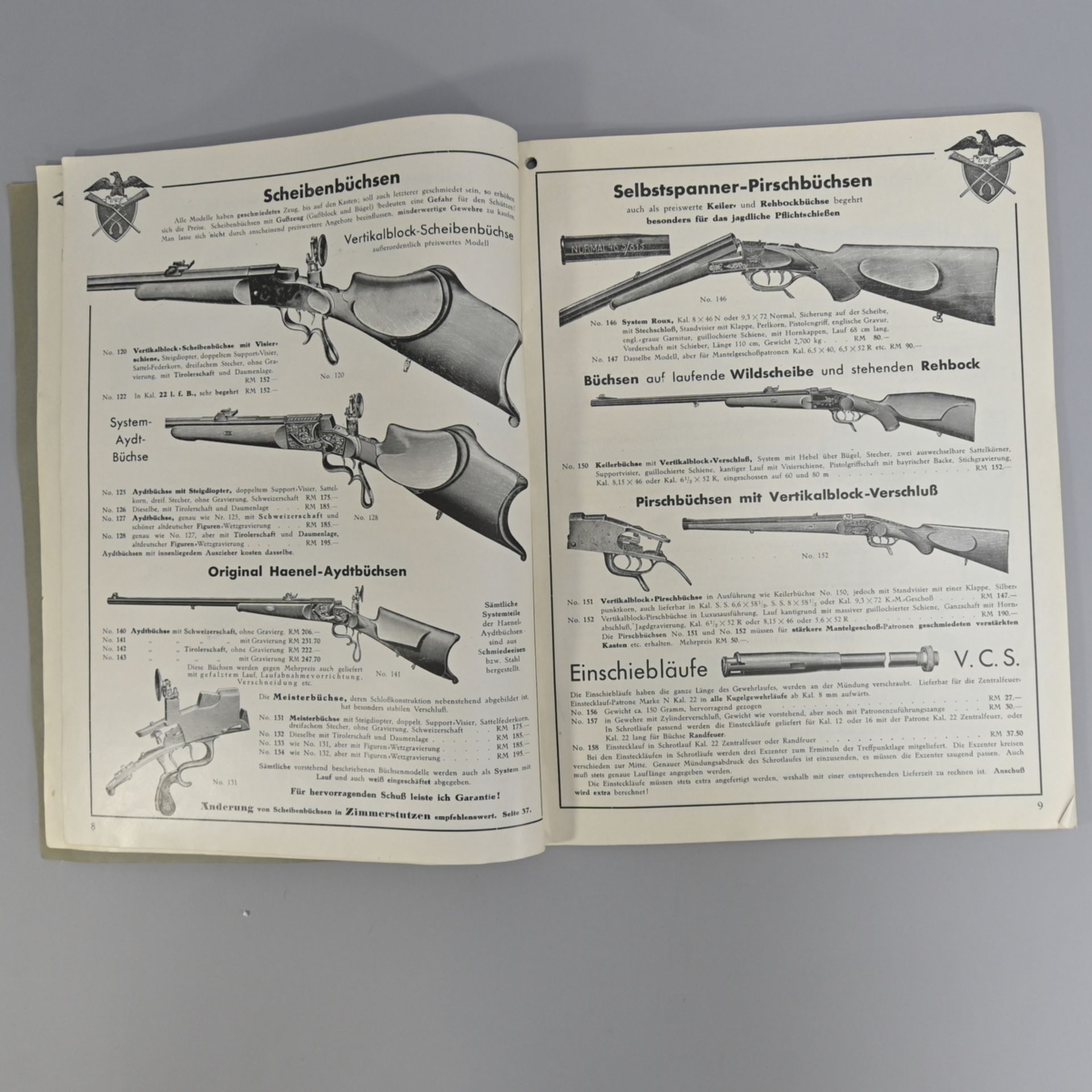 Waffen-Katalog 1939, V. Chr. Schilling Inh. L. Bornhöft, Suhl Deutschland, 40 Seiten mit Abbildungen - Bild 2 aus 2