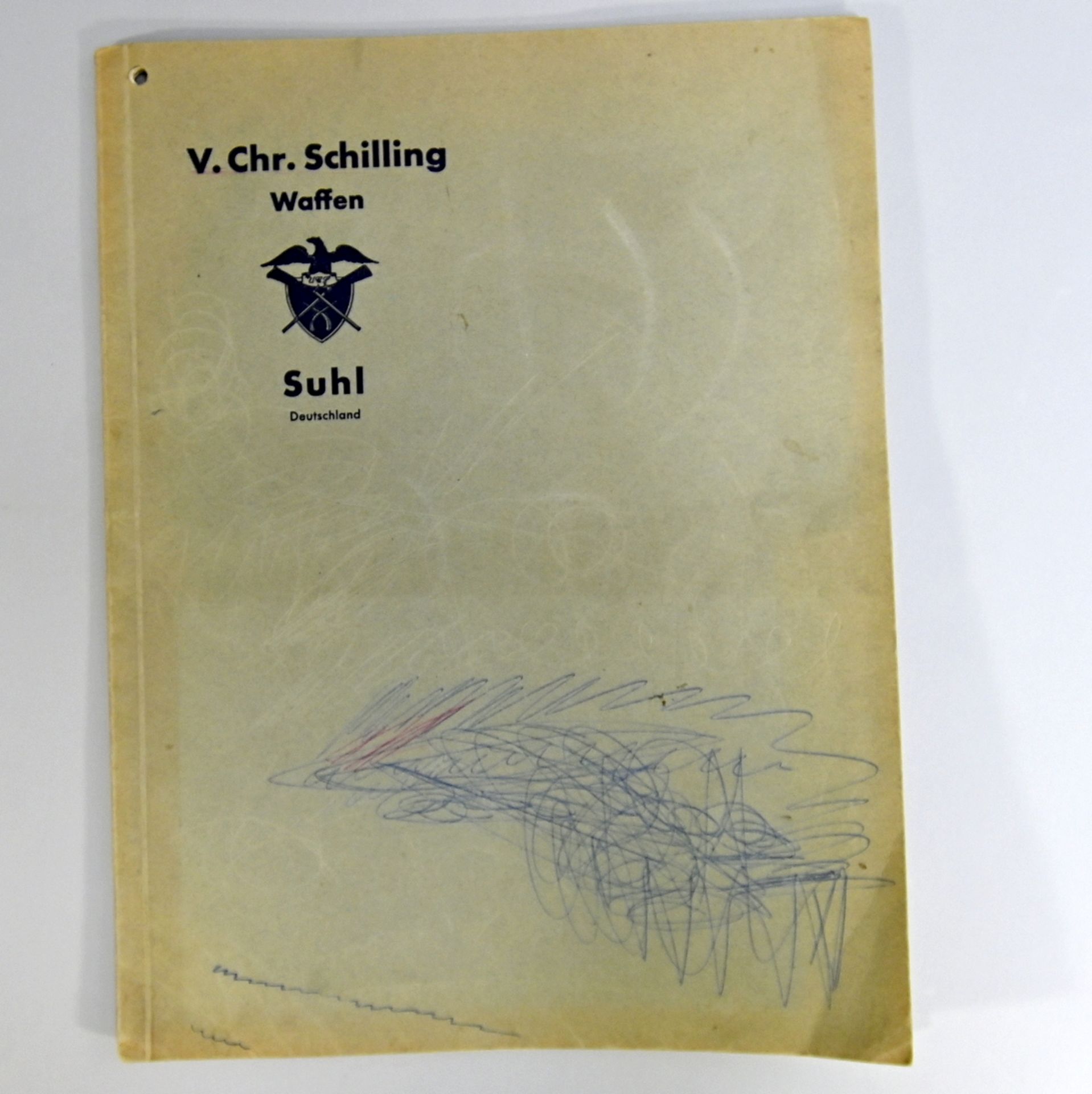 Waffen-Katalog 1939, V. Chr. Schilling Inh. L. Bornhöft, Suhl Deutschland, 40 Seiten mit Abbildungen