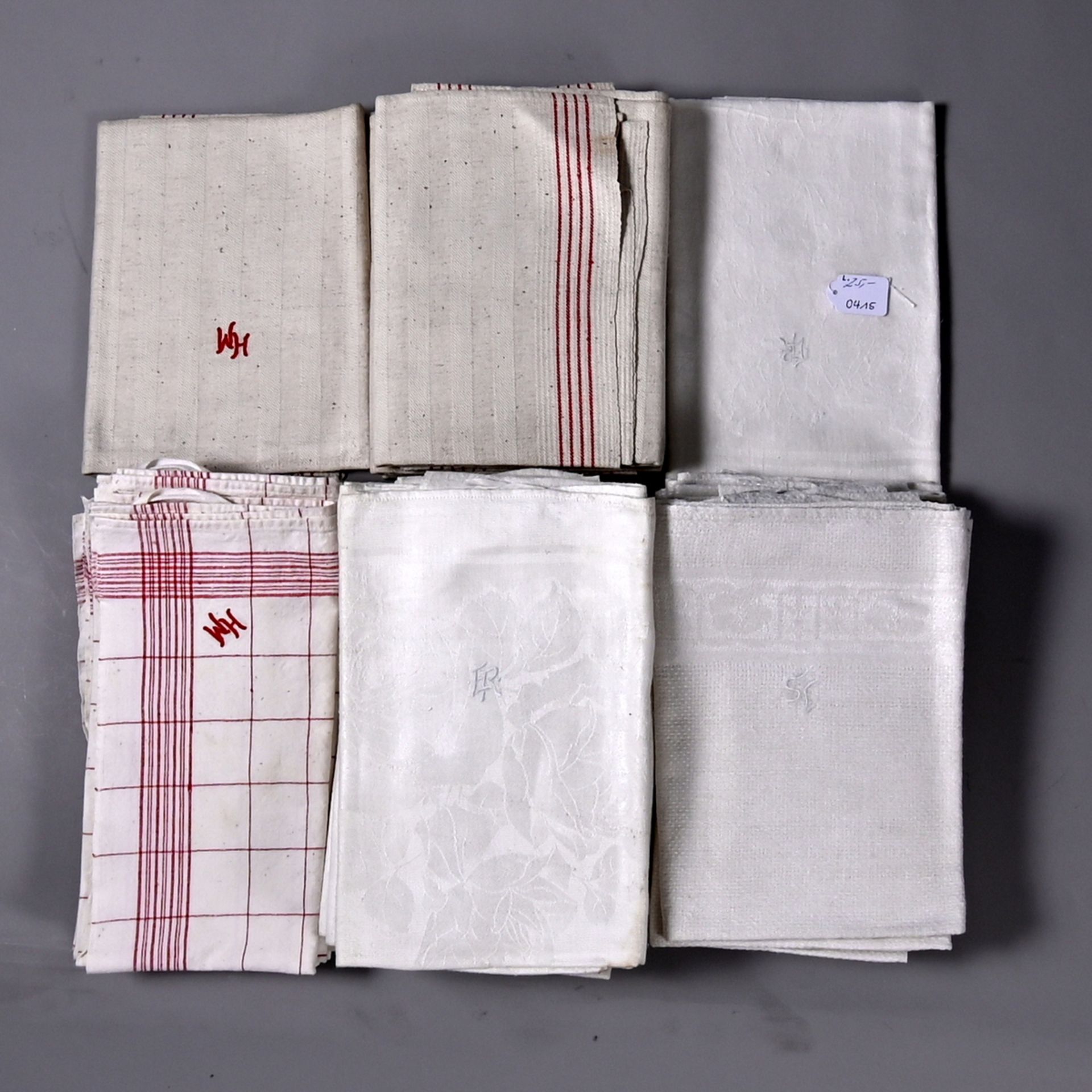 Konvolut Küchentücher ( 34 Stück), Baumwolle/Leinen zum nützlichen Gebrauch um 1920/30, teilw.