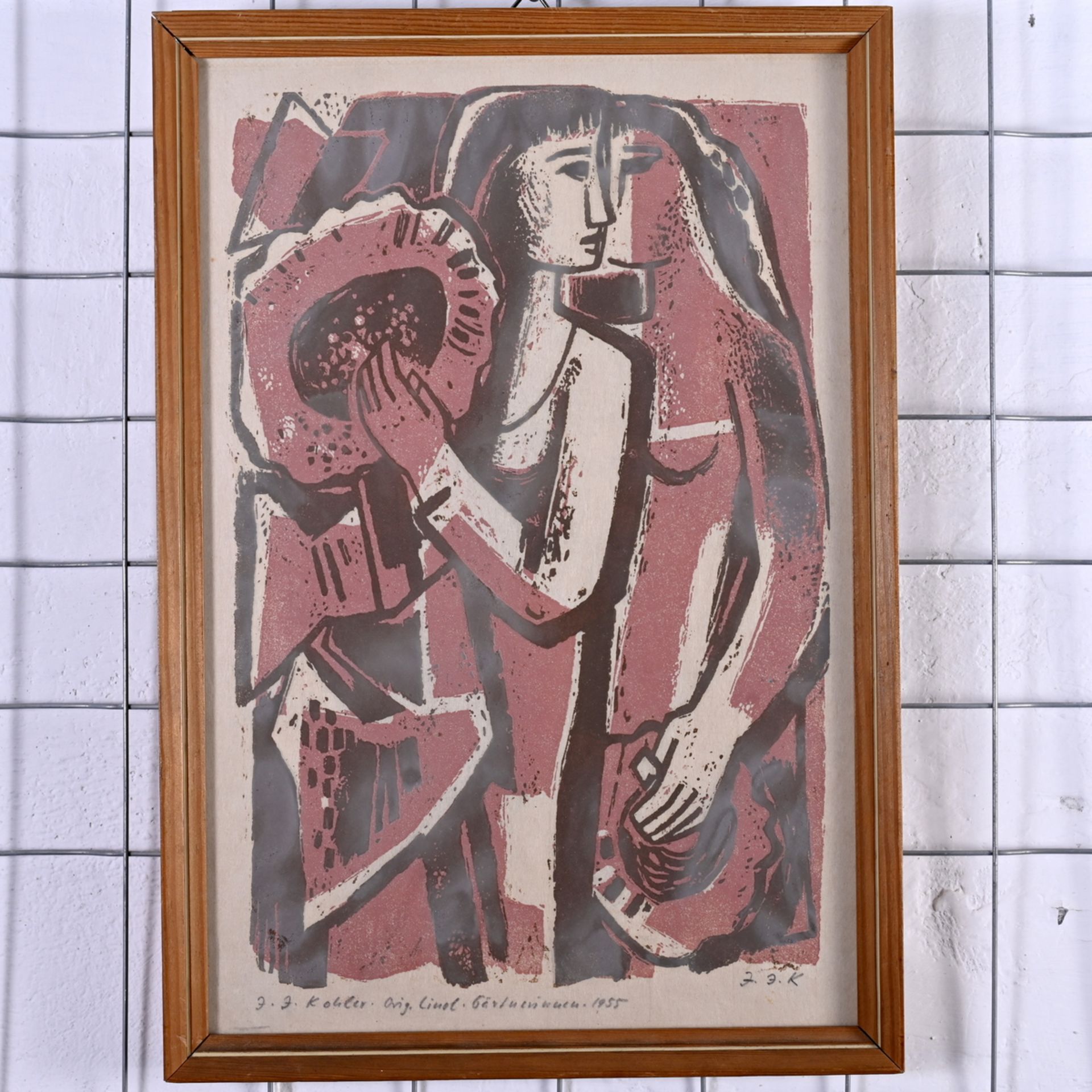 Johannes Ignaz Kohler (Zwickau 1908-1994München, dt. Maler und Grafiker), Gärtnerinnen, original