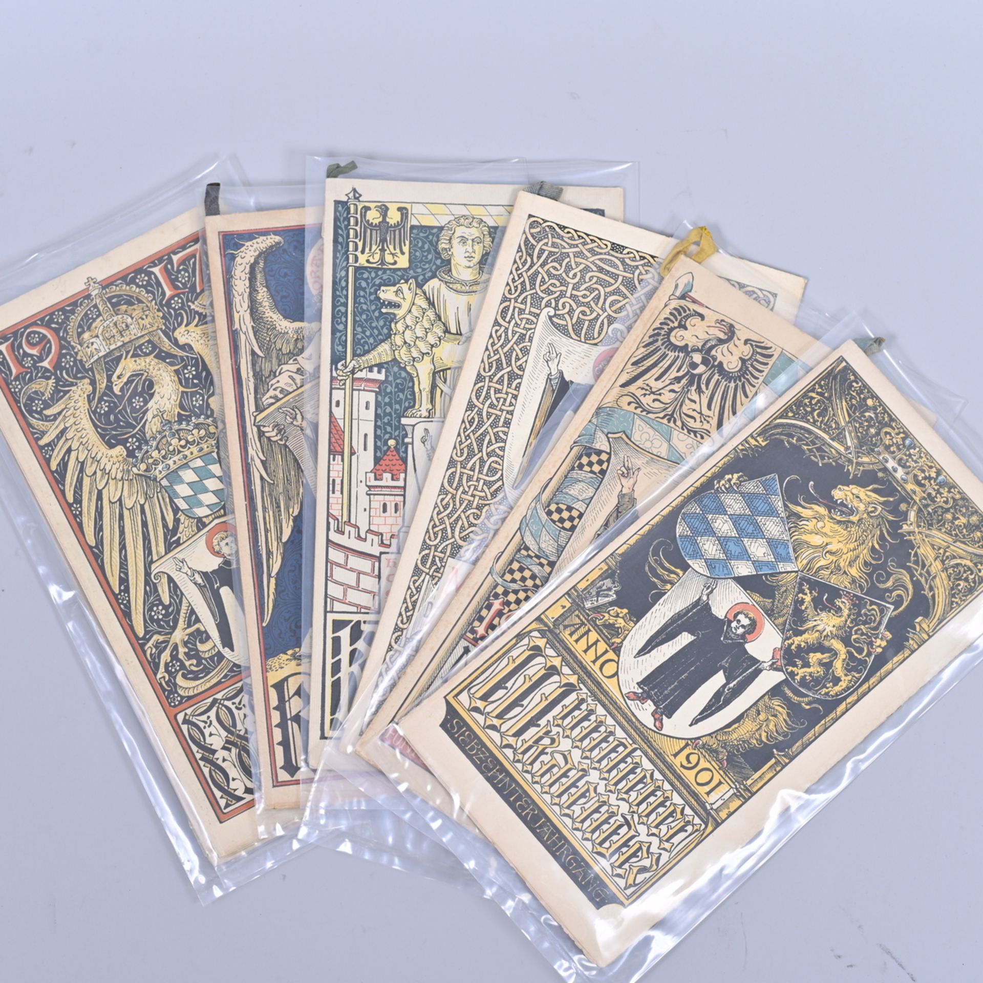 "Münchener Kalender" , 4 Stück, für die Jahre 1895, 1901,1912, 1917,1919, 1921,1927, gebraucht aber - Bild 2 aus 2