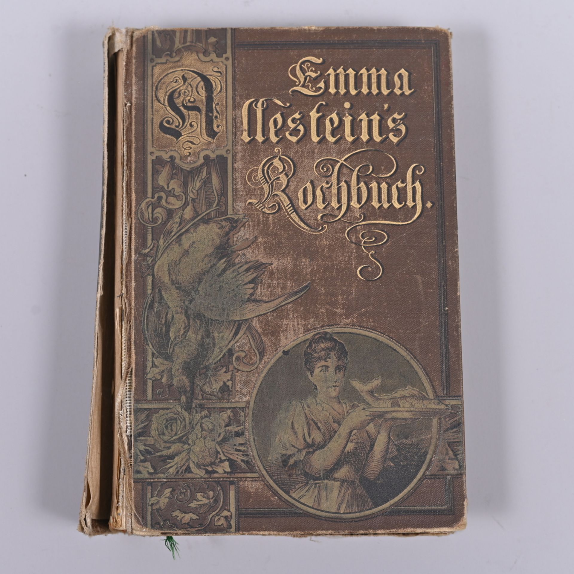 Emma Allestein`s Kochbuch, 1908, 25. Auflage, Gera Kanitz` Verlag, Buchblock komplett gut