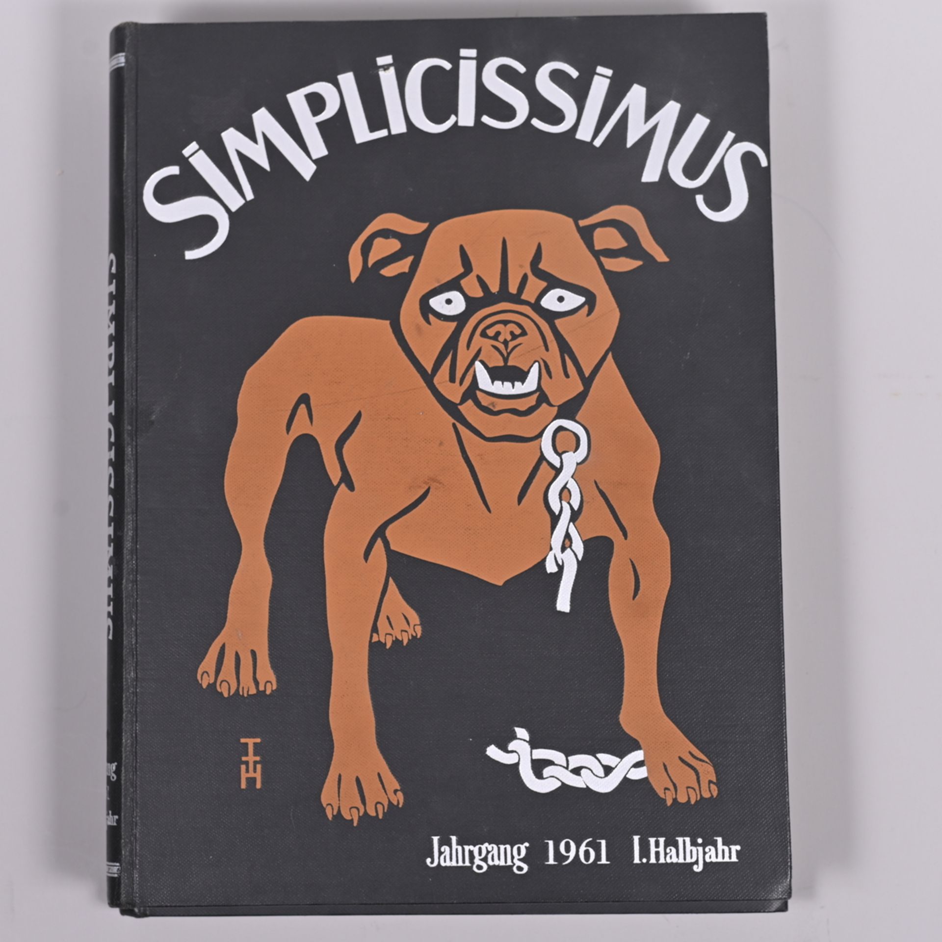 "Simplicissimus", gebundene satirische Zeitschriften, 1.u. 2. Hj. 1961, zwei Bände, Verlagsgesell.