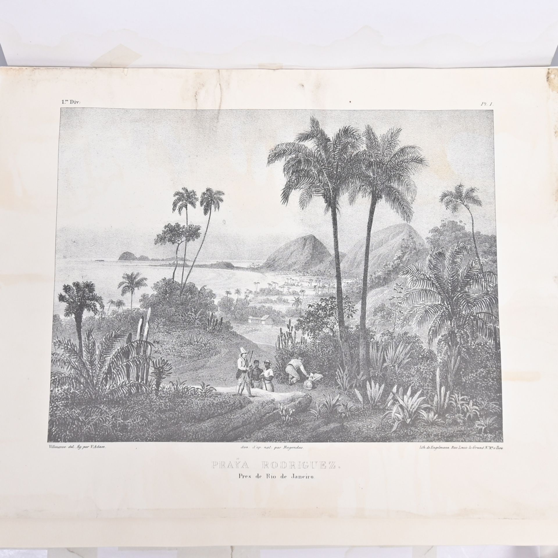 "Malerische Reise in Brasilien", Bildtafelmappe (43,5x33,5cm), Lithographische Kunstanstalt - Image 2 of 2