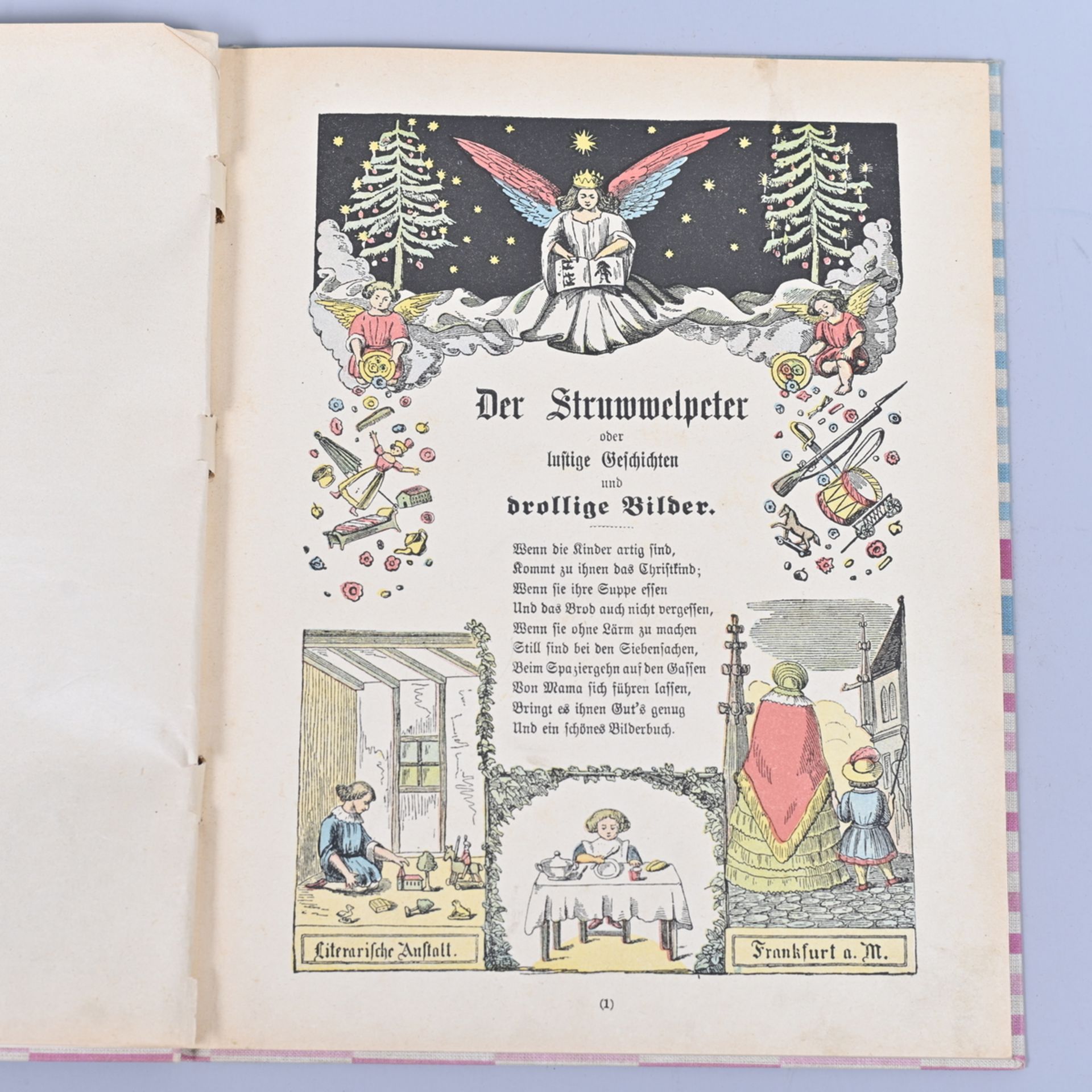 " Der Struwwelpeter " mit Vorwort aus Gartenlaube 1871, Leineneinband, alte Originalausgabe,