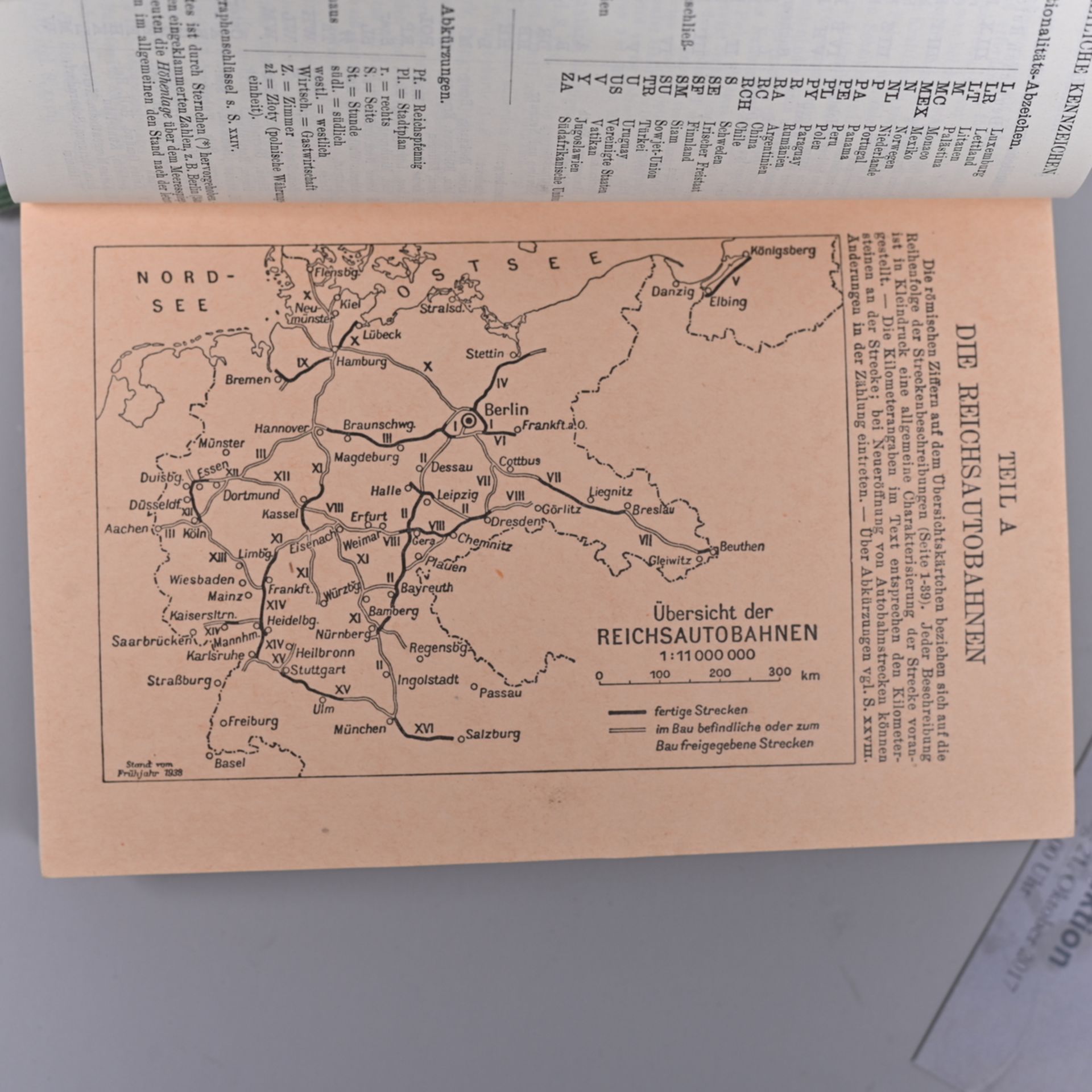 Baedekers Autoführer DEUTSCHES REICH Band 1, Leipzig Karl Baedeker 1938, 1a Zustand mit allen - Image 2 of 2