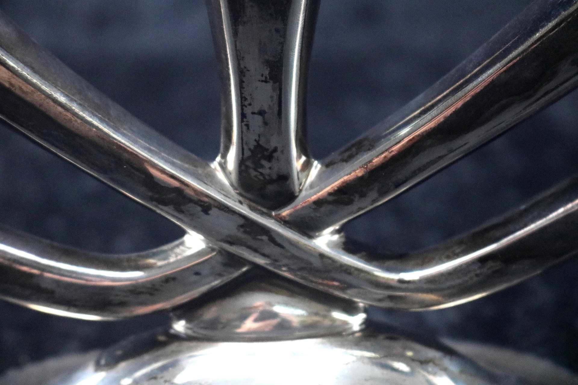 5-armiger Kerzenleuchter 925 Sterling Silber, Nieren-Stil auf ovalem Fuß, nicht gefüllt, Mitte - Bild 5 aus 6