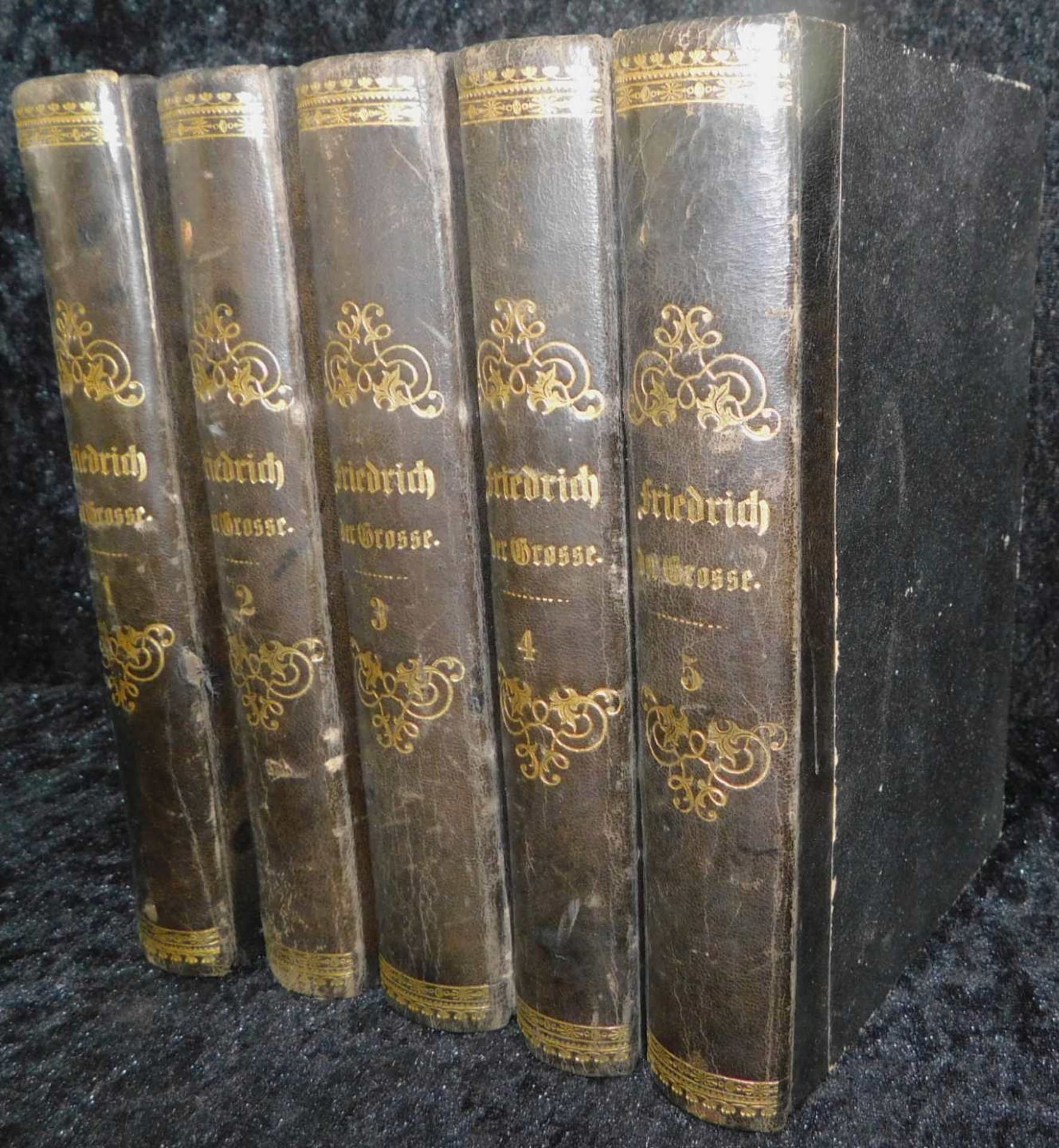 Friedrich der Große, In 5 Bänden, Thomas Carlyle, Deutsch von J. Neuberg, Verlag R. Decker, Be