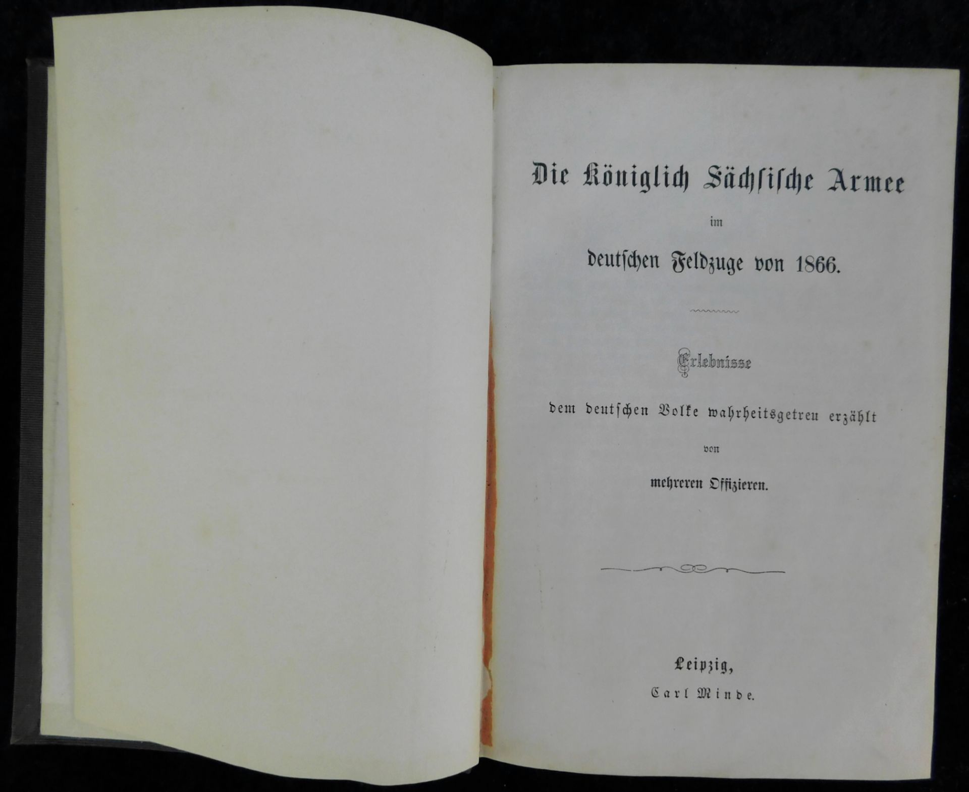 Königl. Sächs. Armee i. deutschen Feldzuge von 1866. Verlag Carl Minde, Leipzig um 1870<br - Bild 2 aus 2