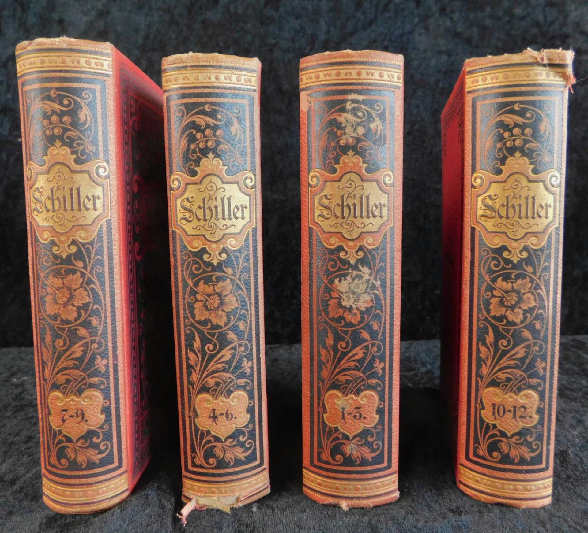 Schiller, "Schillers sämtliche Werke", alle 12 in 4 Bänden, Druck und Verlag Philipp Reclam ju